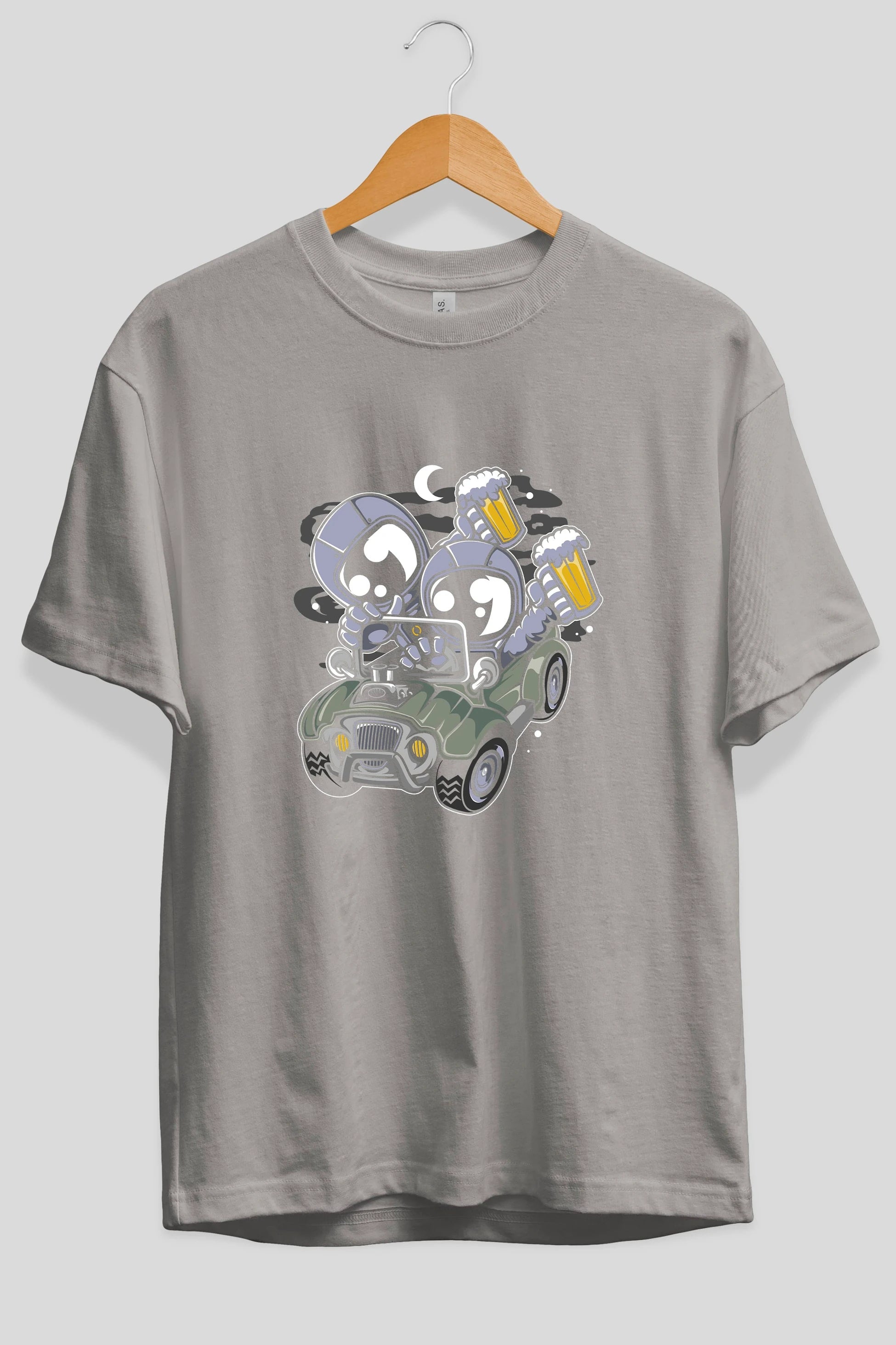 Astronaut Offroad Ön Baskılı Oversize t-shirt Erkek Kadın Unisex