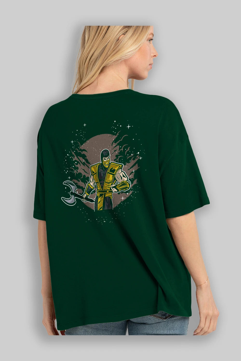 SCORPION Arka Baskılı Oversize t-shirt Erkek Kadın Unisex %100 Pamuk
