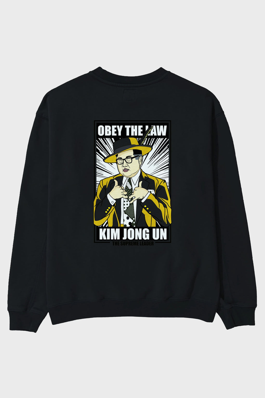 The Mask Jong Un Arka Baskılı Oversize Sweatshirt Erkek Kadın Unisex