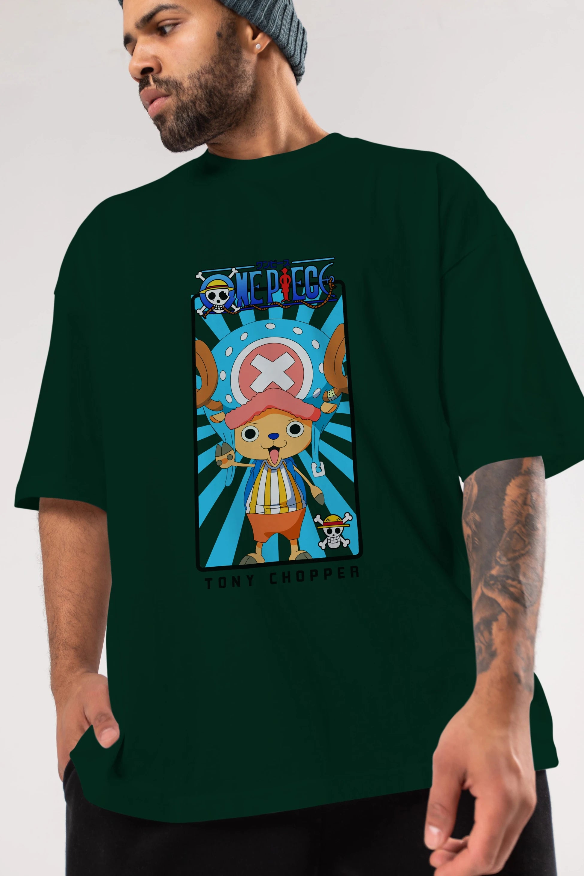 Chopper Anime Ön Baskılı Oversize t-shirt Erkek Kadın Unisex