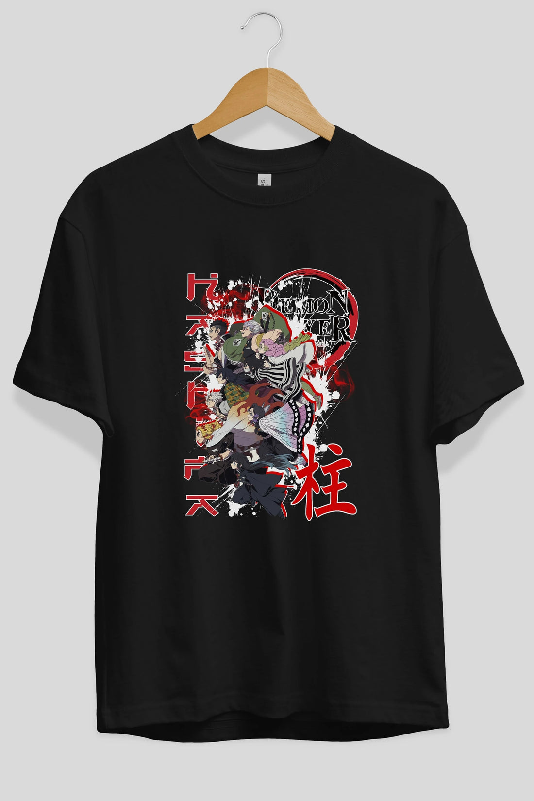 DEMON SLAYER SLAYERS Anime Ön Baskılı Oversize t-shirt %100 pamuk Erkek Kadın Unisex