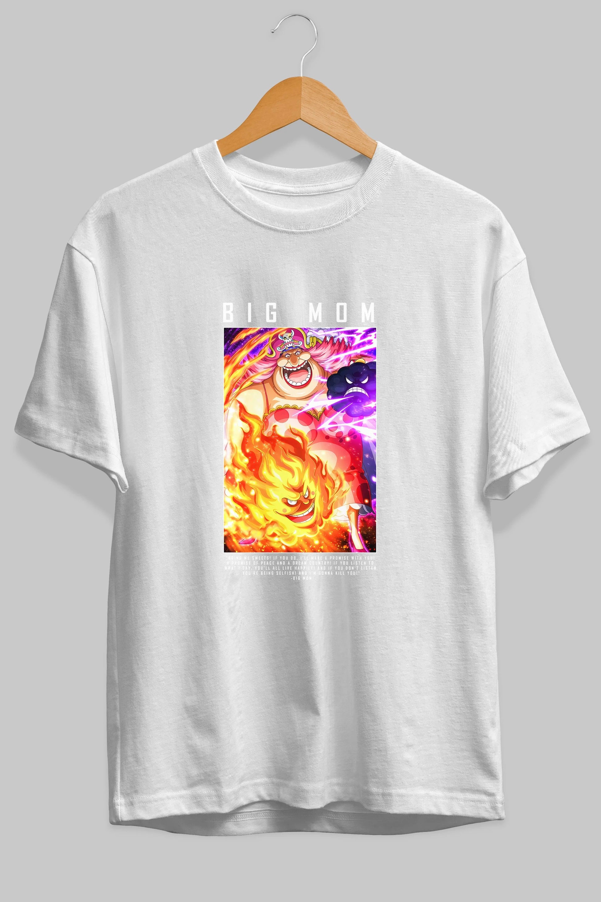 Charlotte Linlin Anime Ön Baskılı Oversize t-shirt Erkek Kadın Unisex