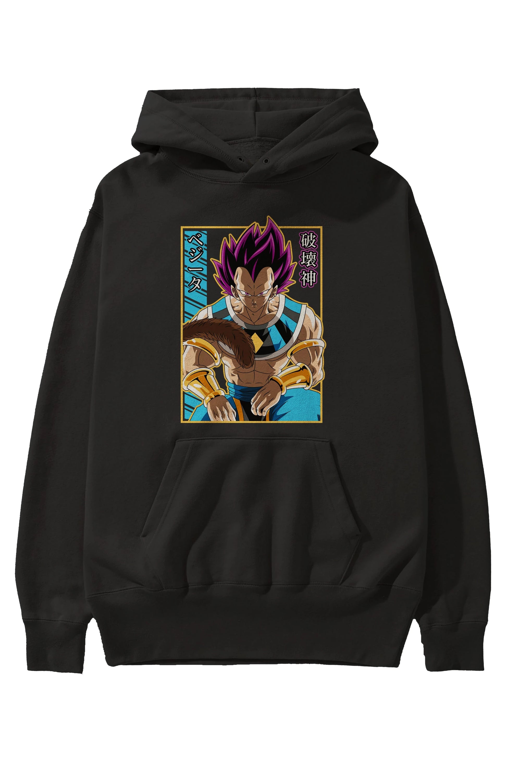 DragonBall VegetaHakaishin Anime Ön Baskılı Hoodie Oversize Kapüşonlu Sweatshirt Erkek Kadın Unisex