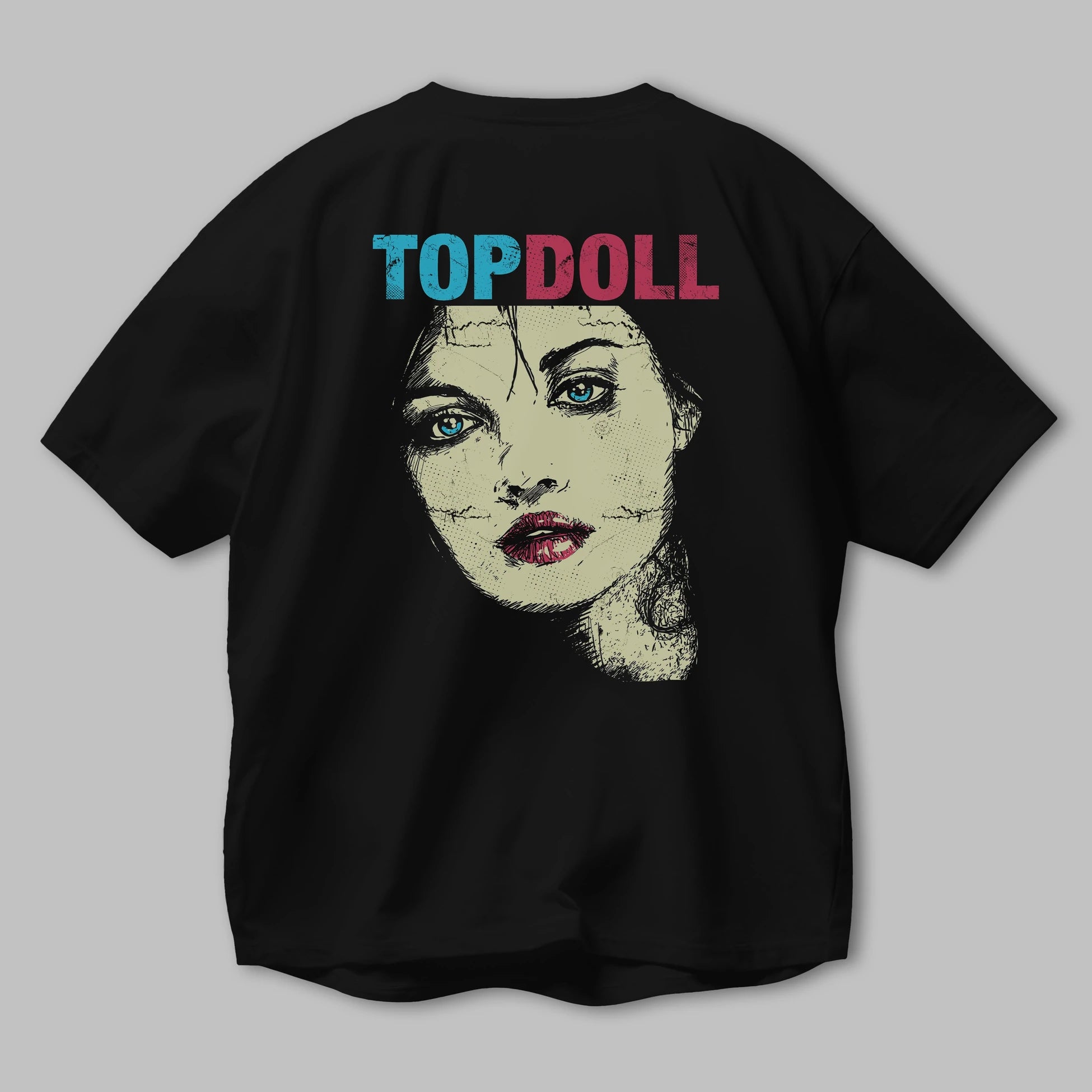 Topdoll Streetwear Arka Baskılı Oversize t-shirt Erkek Kadın Unisex