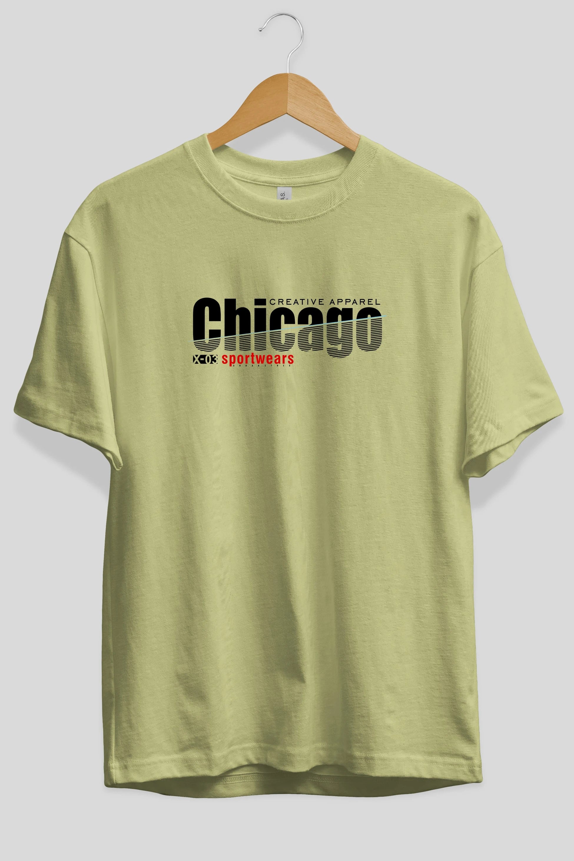 Chicago Sport Ön Baskılı Oversize t-shirt Erkek Kadın Unisex