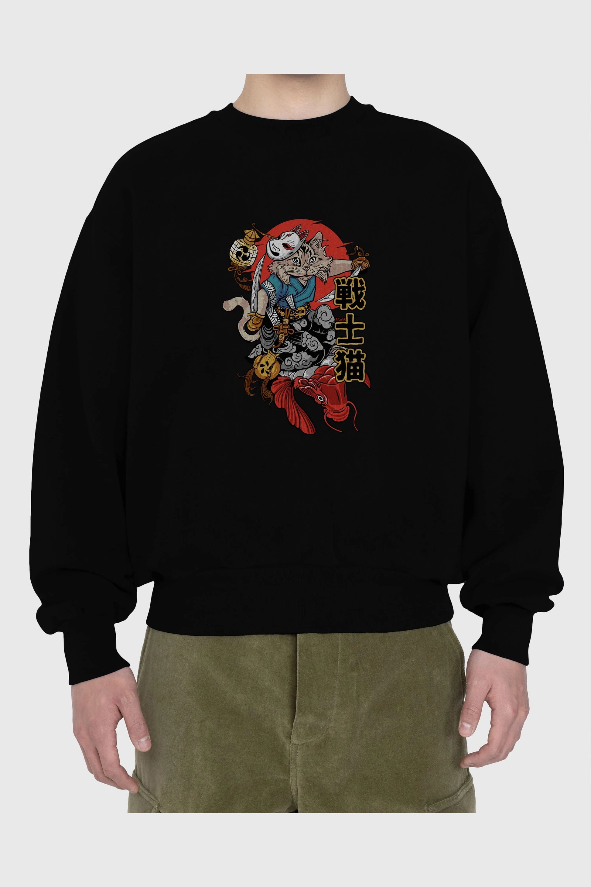 TRIBAL (2) Anime Ön Baskılı Oversize Sweatshirt Erkek Kadın Unisex