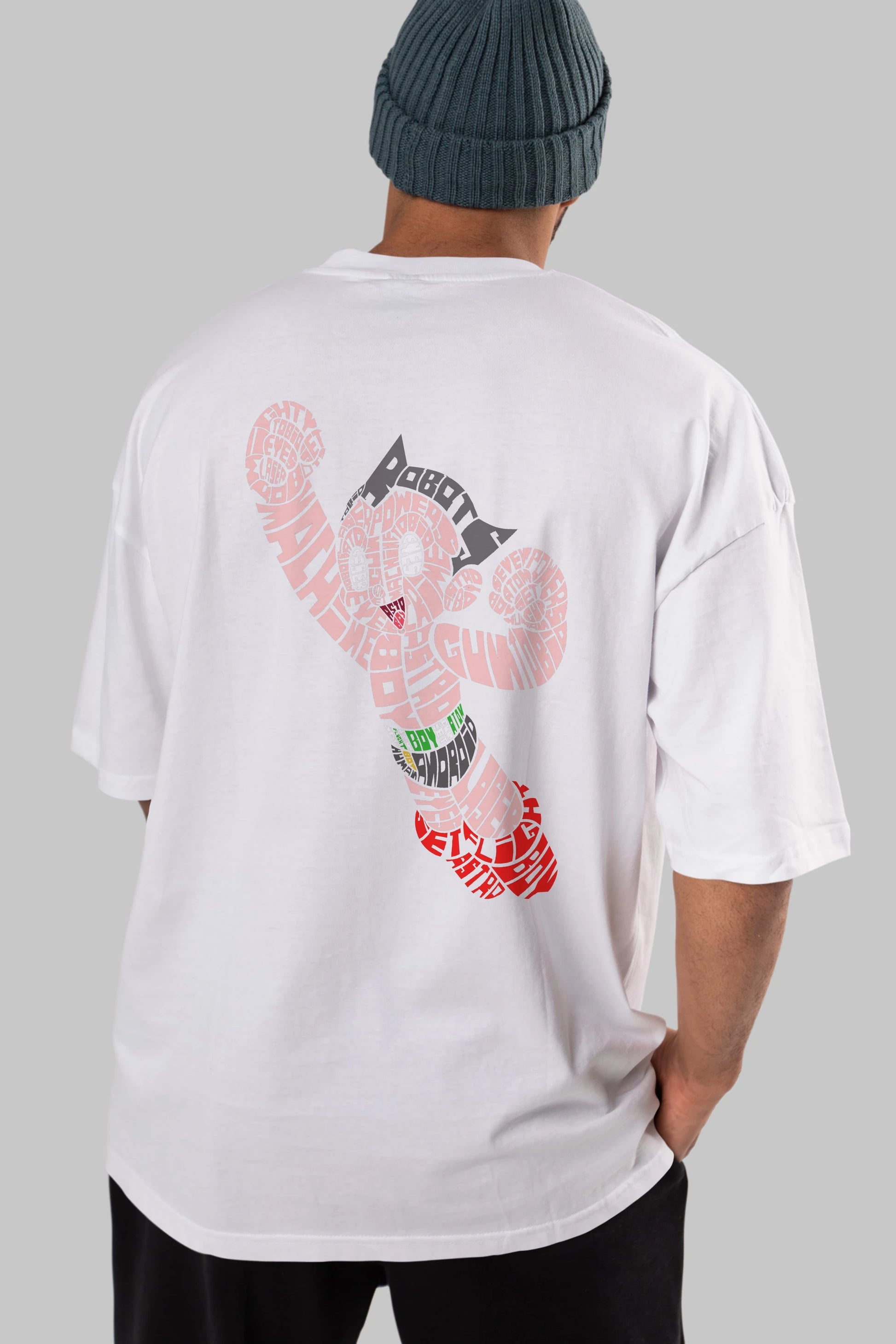 Astroboy Arka Baskılı Oversize t-shirt %100 pamuk Erkek Kadın Unisex