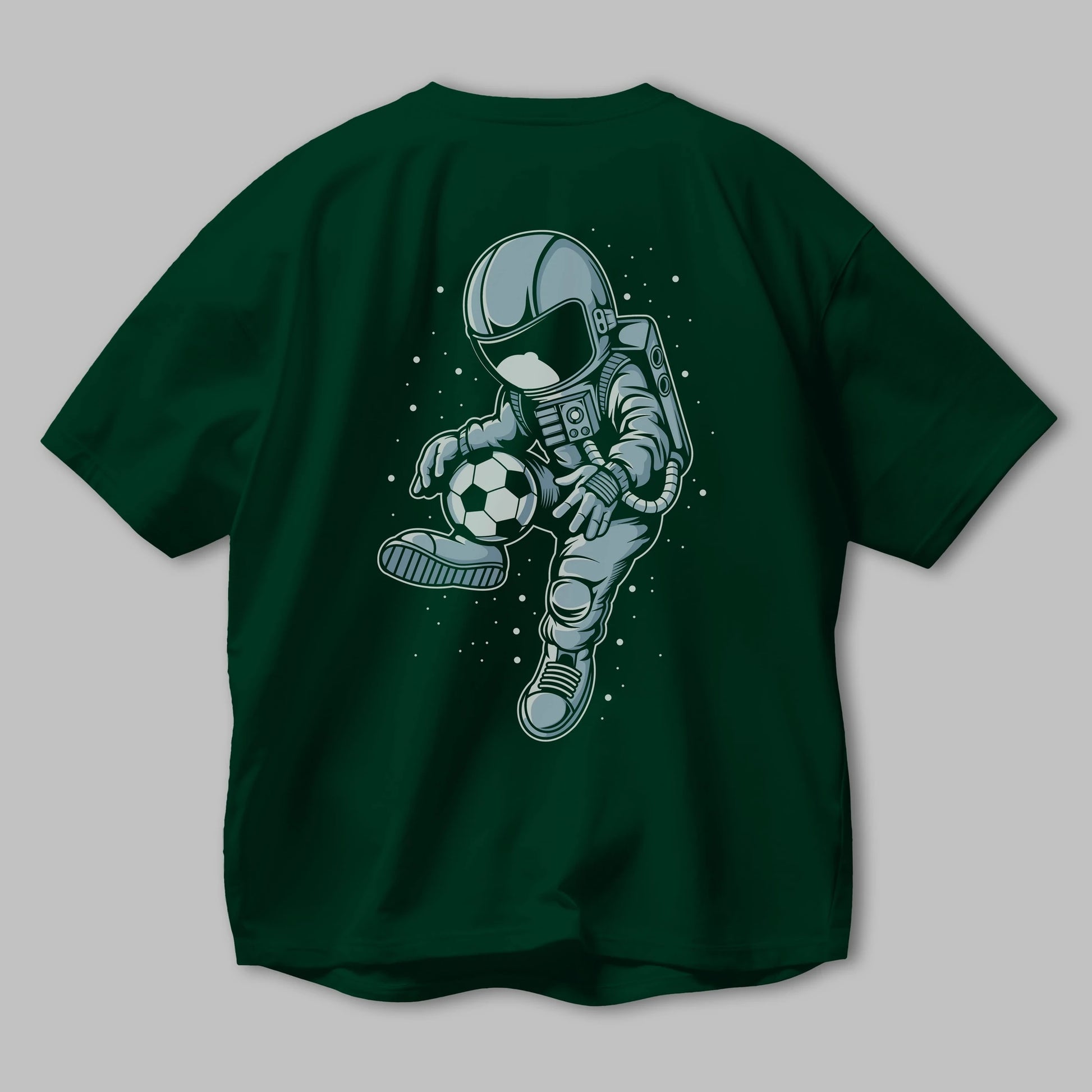 Astronaut Soccer Player Arka Baskılı Oversize t-shirt Erkek Kadın Unisex