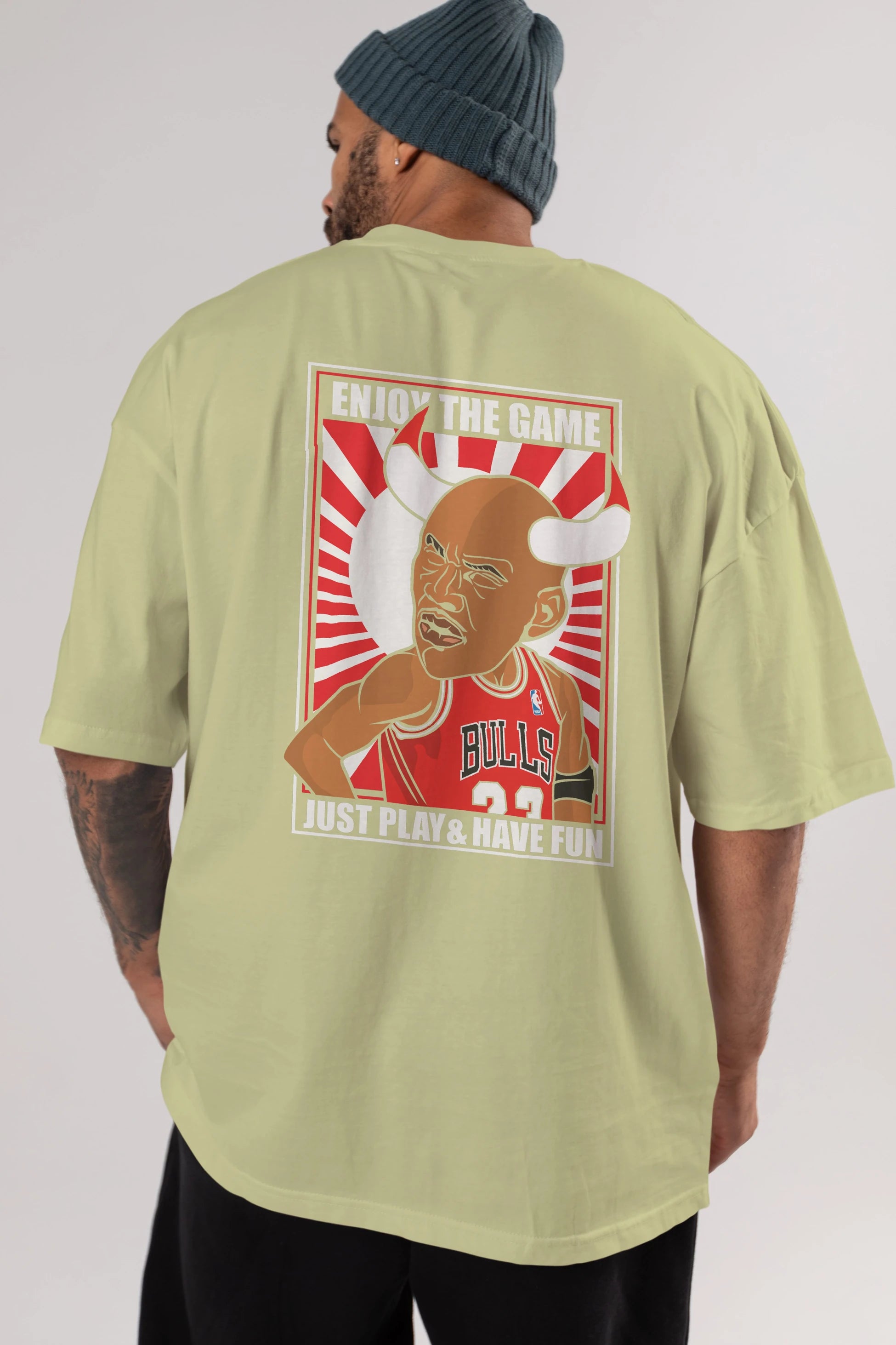 Michael Jordan Arka Baskılı Oversize t-shirt Erkek Kadın Unisex %100 Pamuk tişort