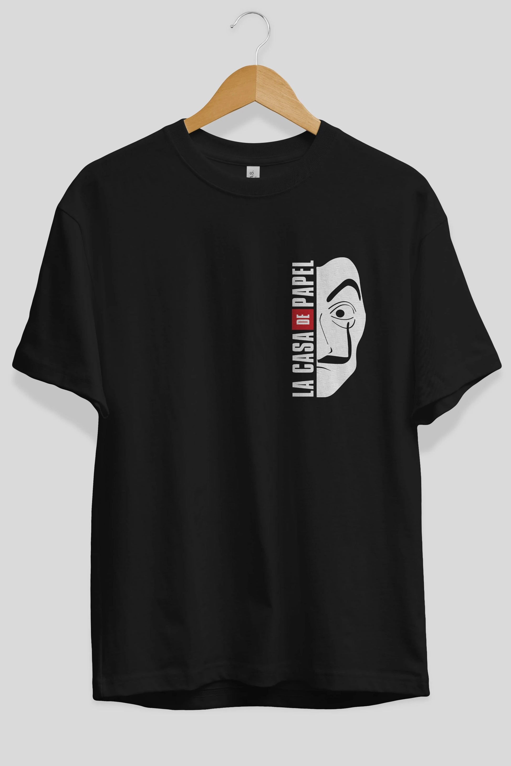 La Casa De Papel (3) Ön Sol Baskılı Oversize t-shirt Erkek Kadın Unisex %100 Pamuk Bisiklet Yaka tişort