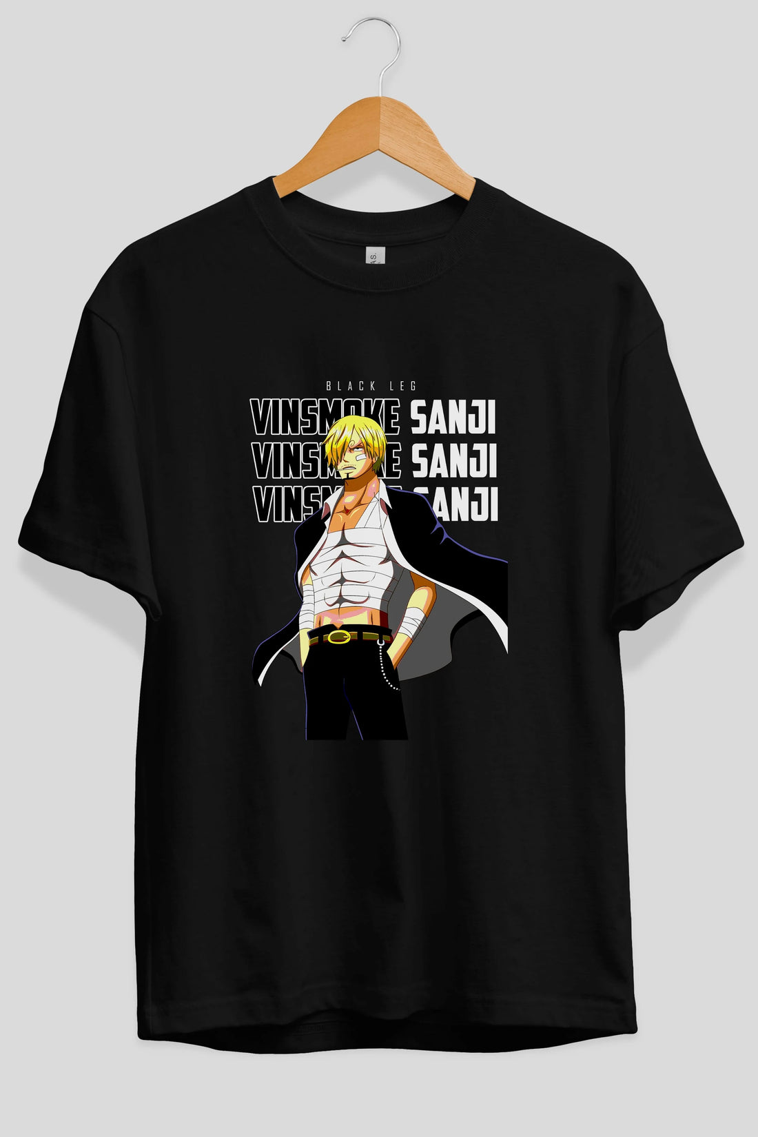 Sanji Anime Ön Baskılı Oversize t-shirt Erkek Kadın Unisex