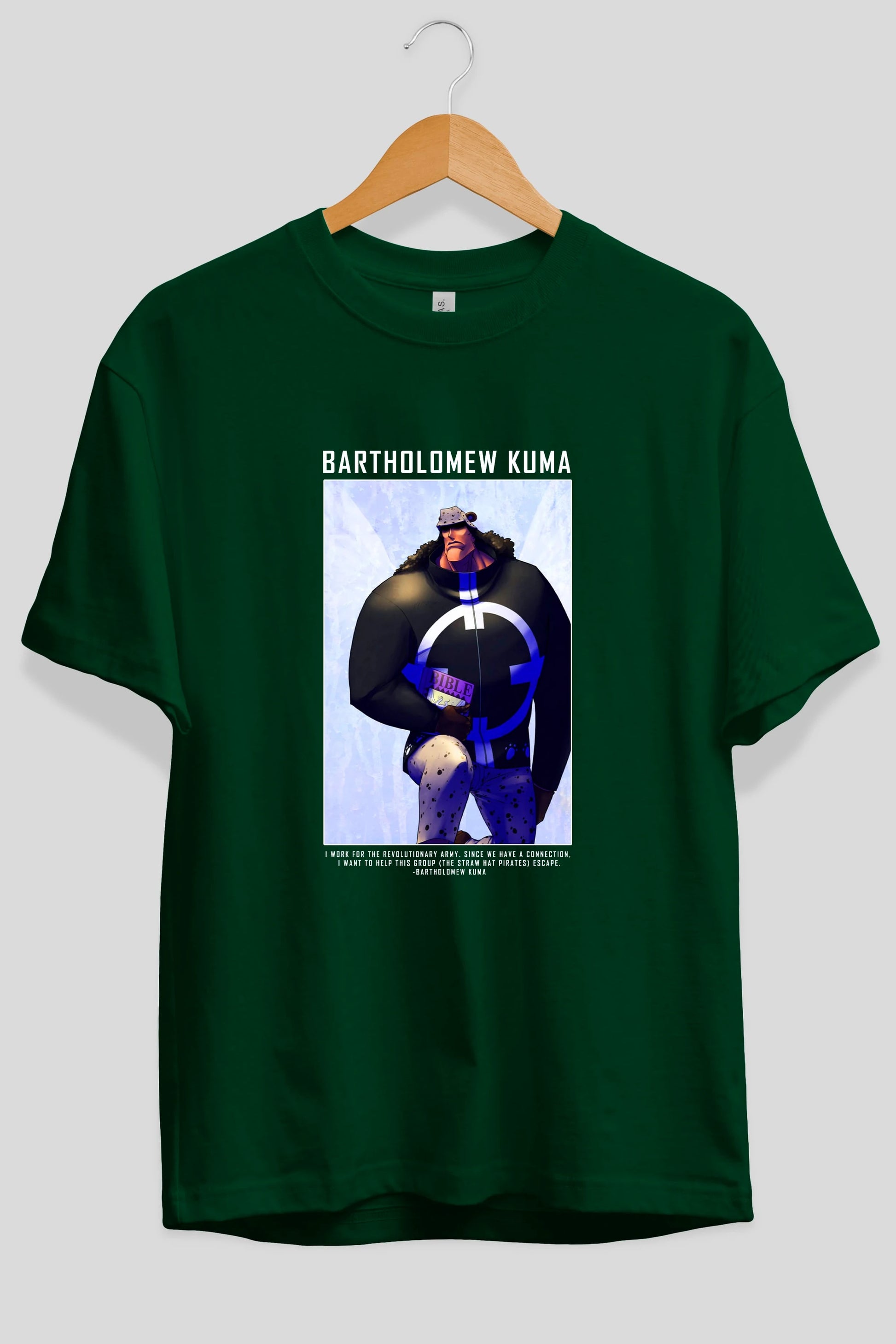 Bartholomew Kuma Anime Ön Baskılı Oversize t-shirt Erkek Kadın Unisex