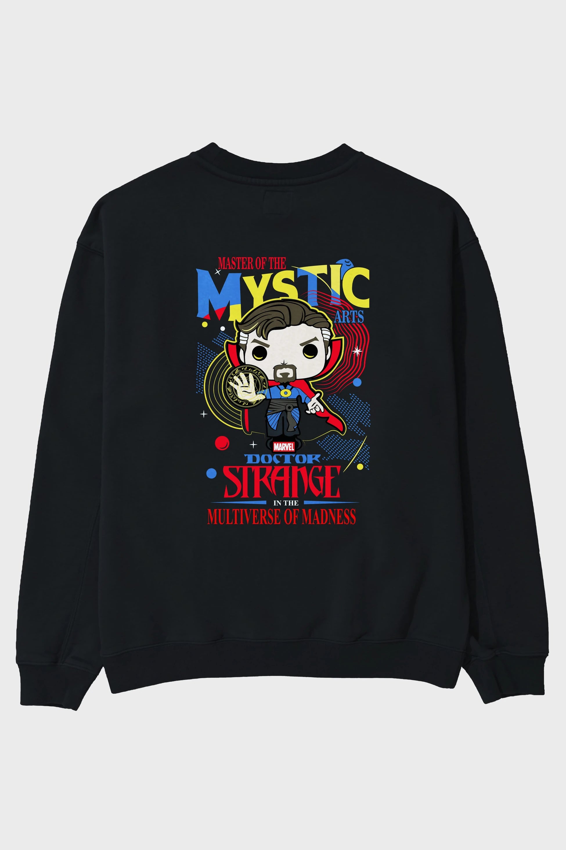 Doctor Strange Arka Baskılı Oversize Sweatshirt Erkek Kadın Unisex