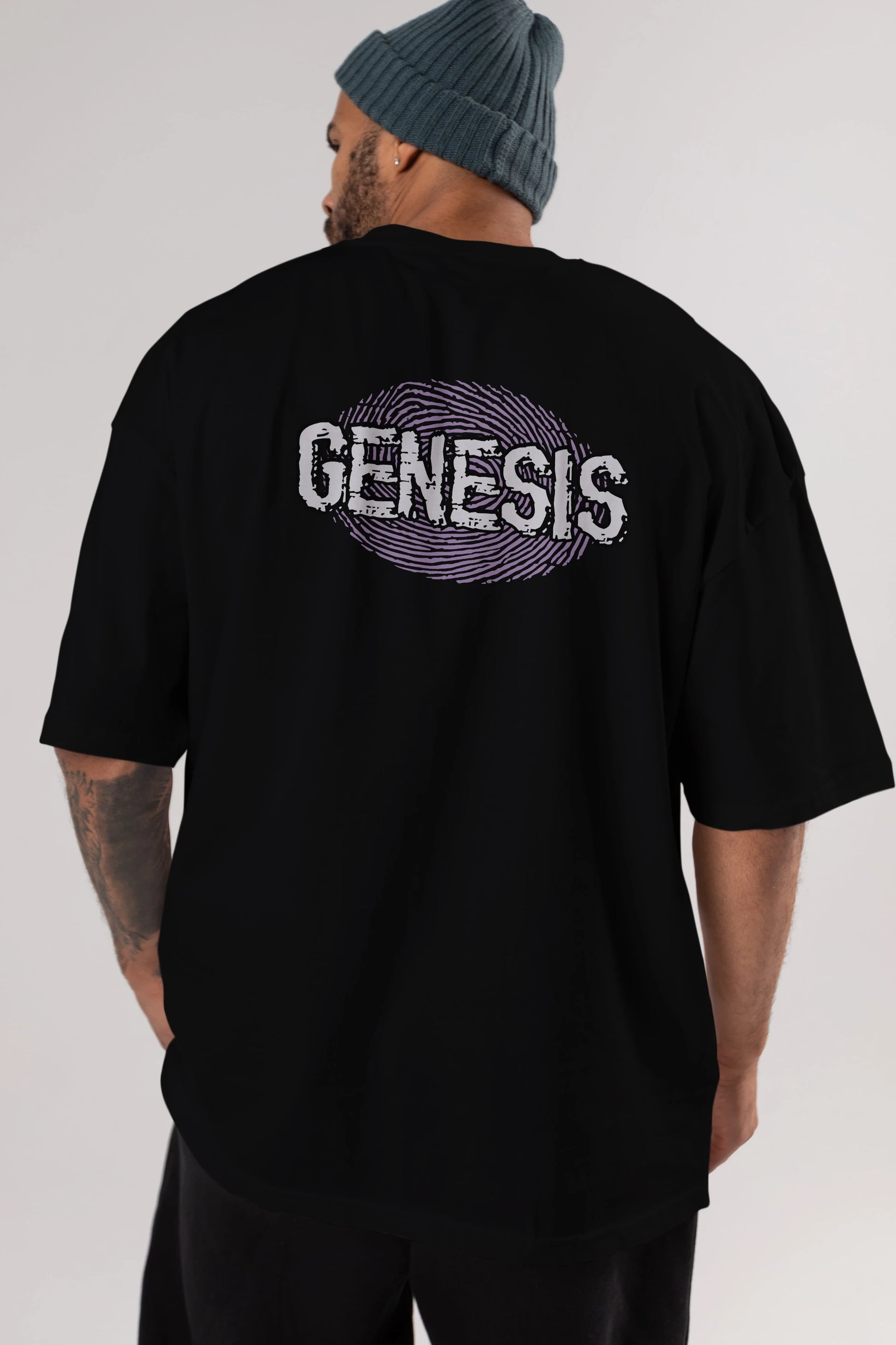 Genesis Arka Baskılı Oversize t-shirt Erkek Kadın Unisex