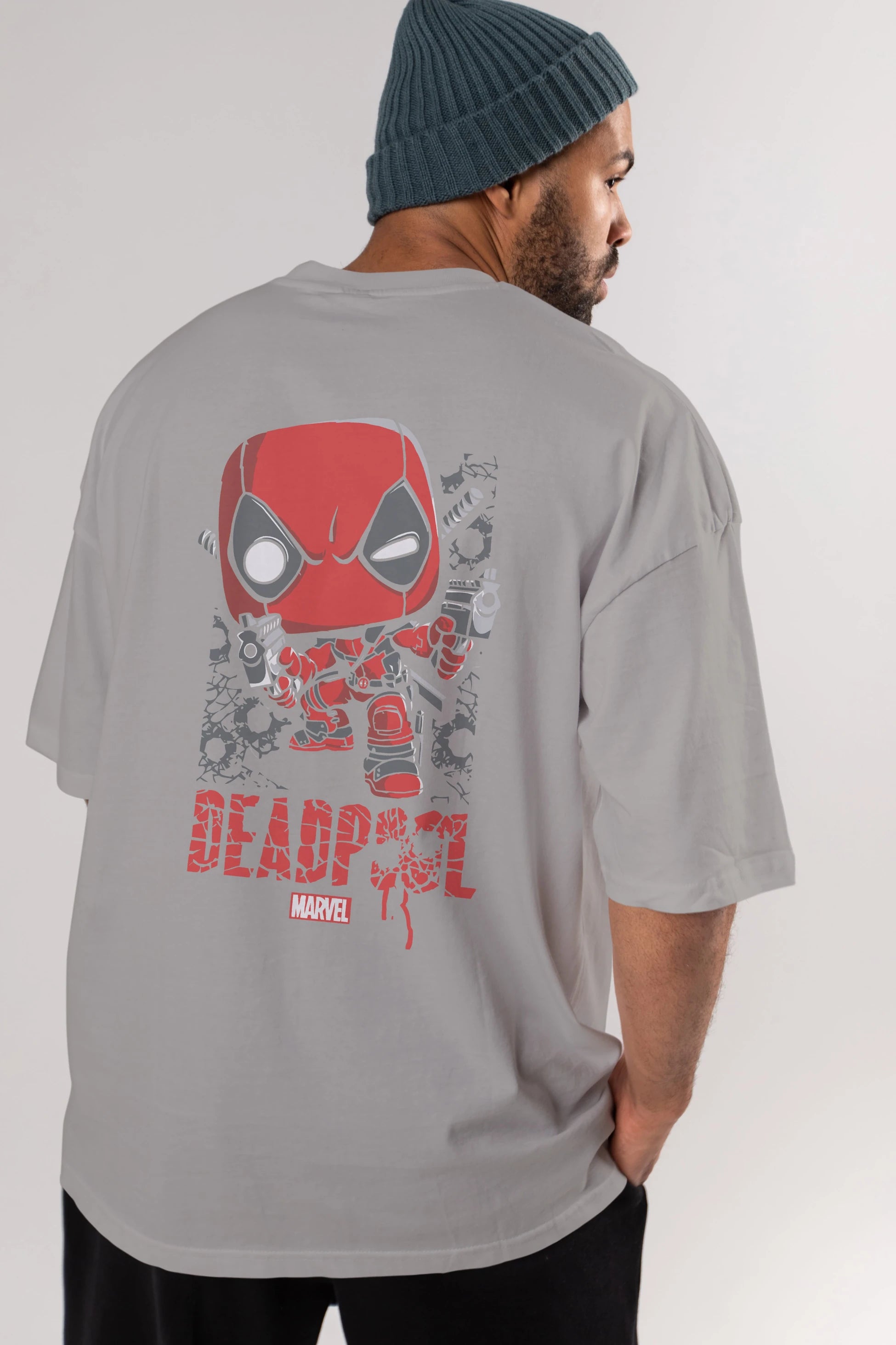 Deadpool (8) Arka Baskılı Oversize t-shirt Erkek Kadın Unisex %100 Pamuk Bisiklet Yaka tişort