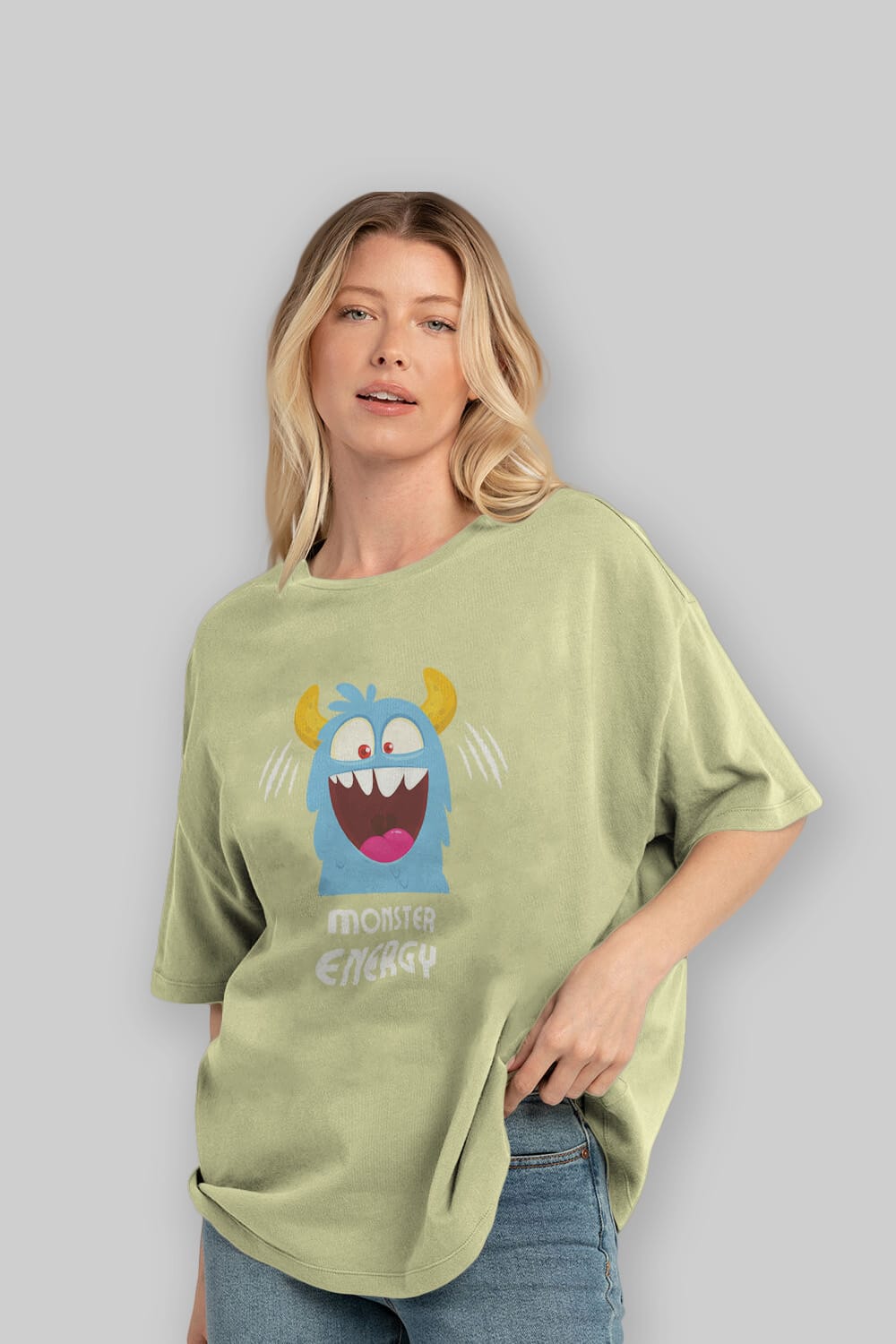 Monster Energy Ön Baskılı Oversize t-shirt Erkek Kadın Unisex