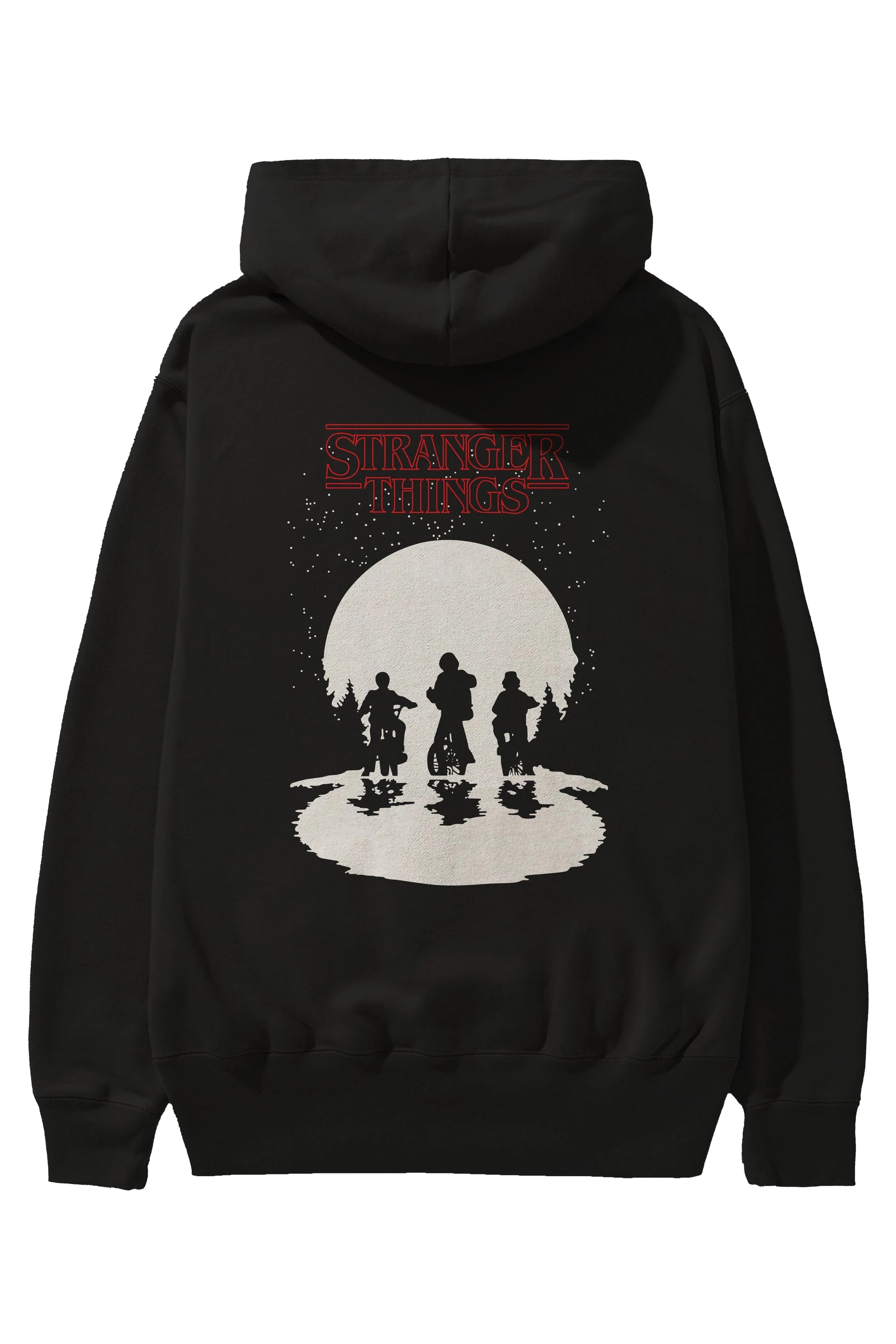 Stranger Things Arka Baskılı Hoodie Oversize Kapüşonlu Sweatshirt Erkek Kadın Unisex