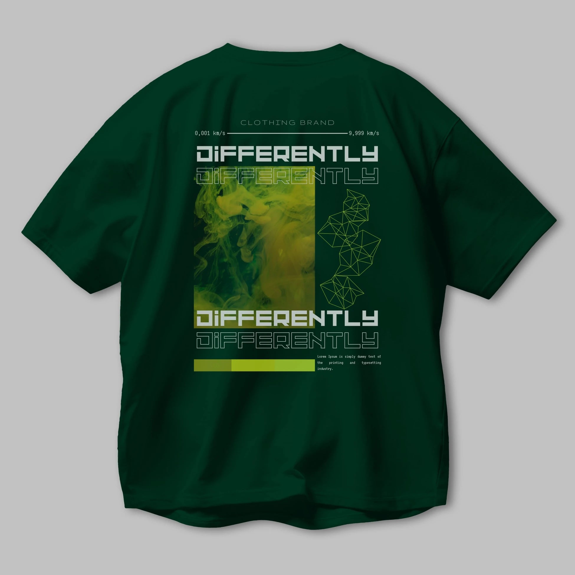 Differently Yazılı Arka Baskılı Oversize t-shirt Erkek Kadın Unisex