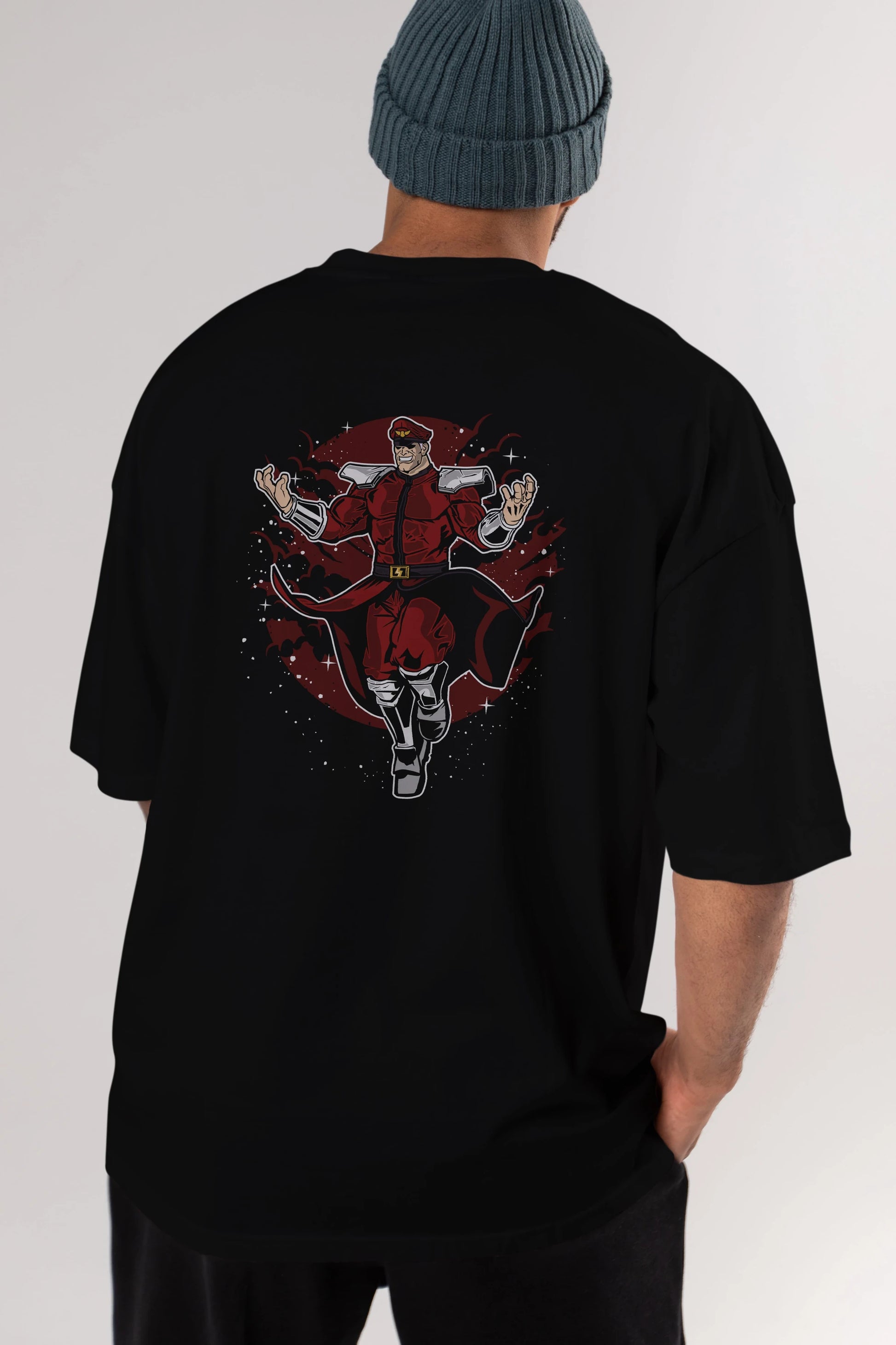 M BISON Arka Baskılı Oversize t-shirt Erkek Kadın Unisex %100 Pamuk