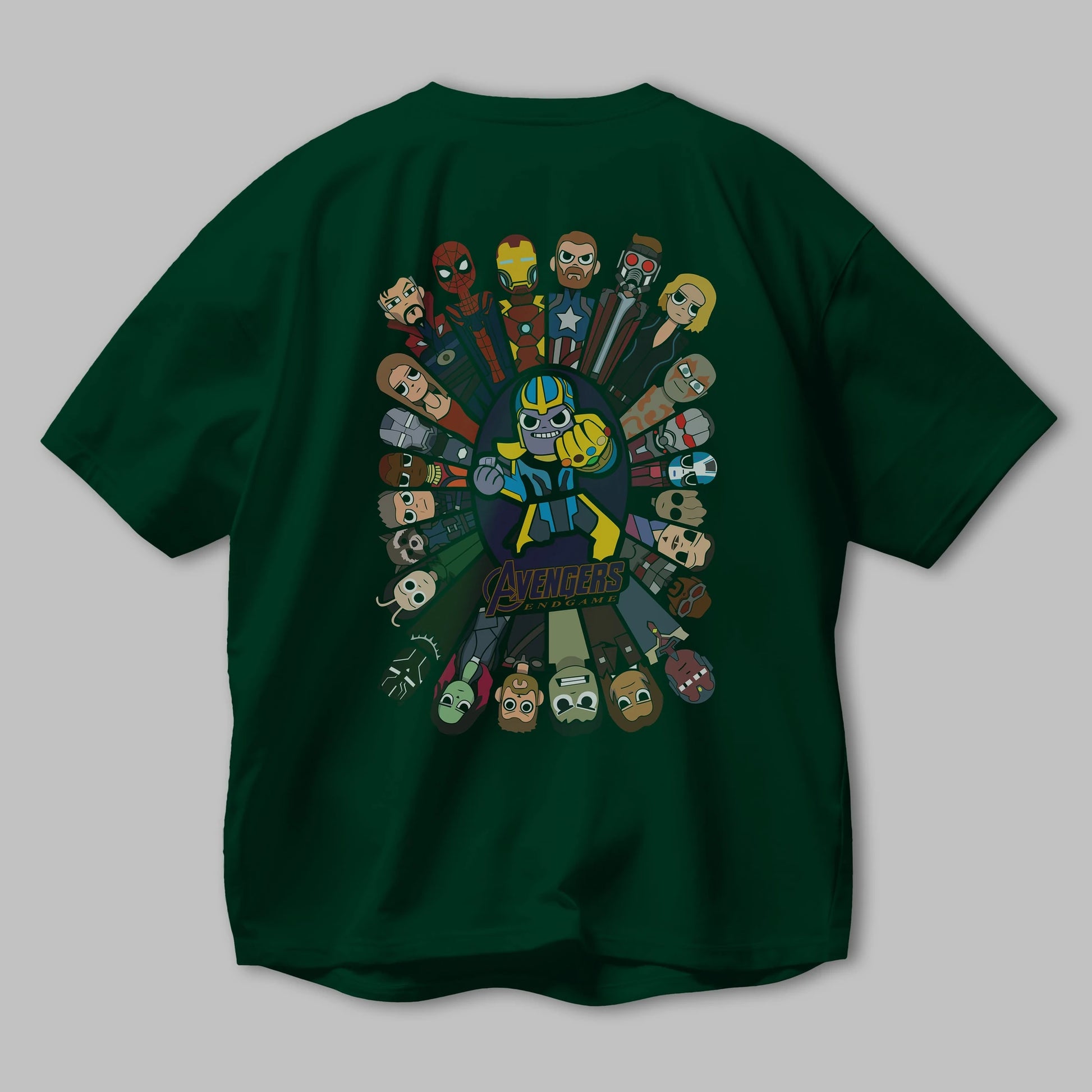 The Avengers (2) Arka Baskılı Oversize t-shirt Erkek Kadın Unisex %100 Pamuk Bisiklet Yaka tişort
