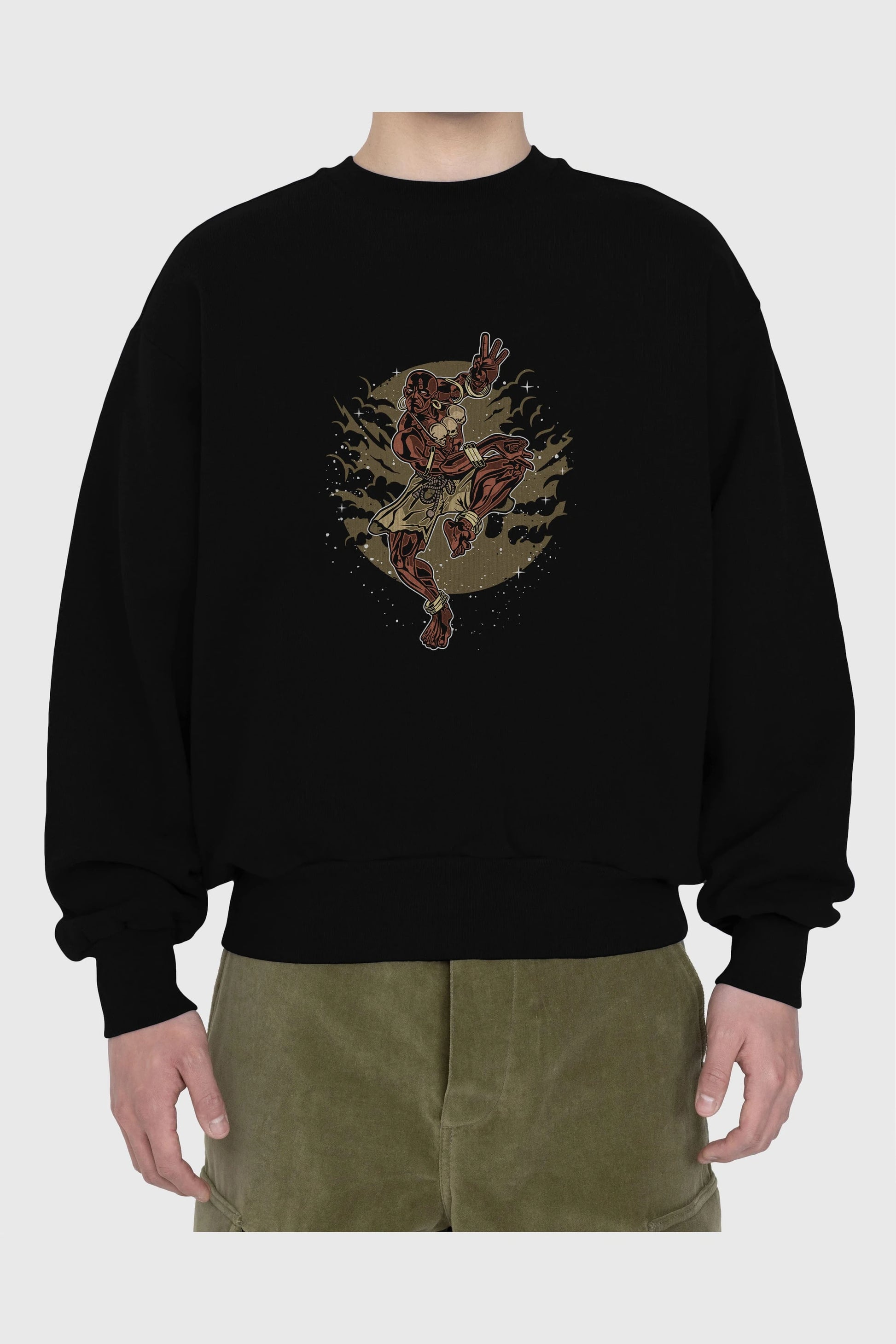 DHALSIM Ön Baskılı Oversize Sweatshirt Erkek Kadın Unisex