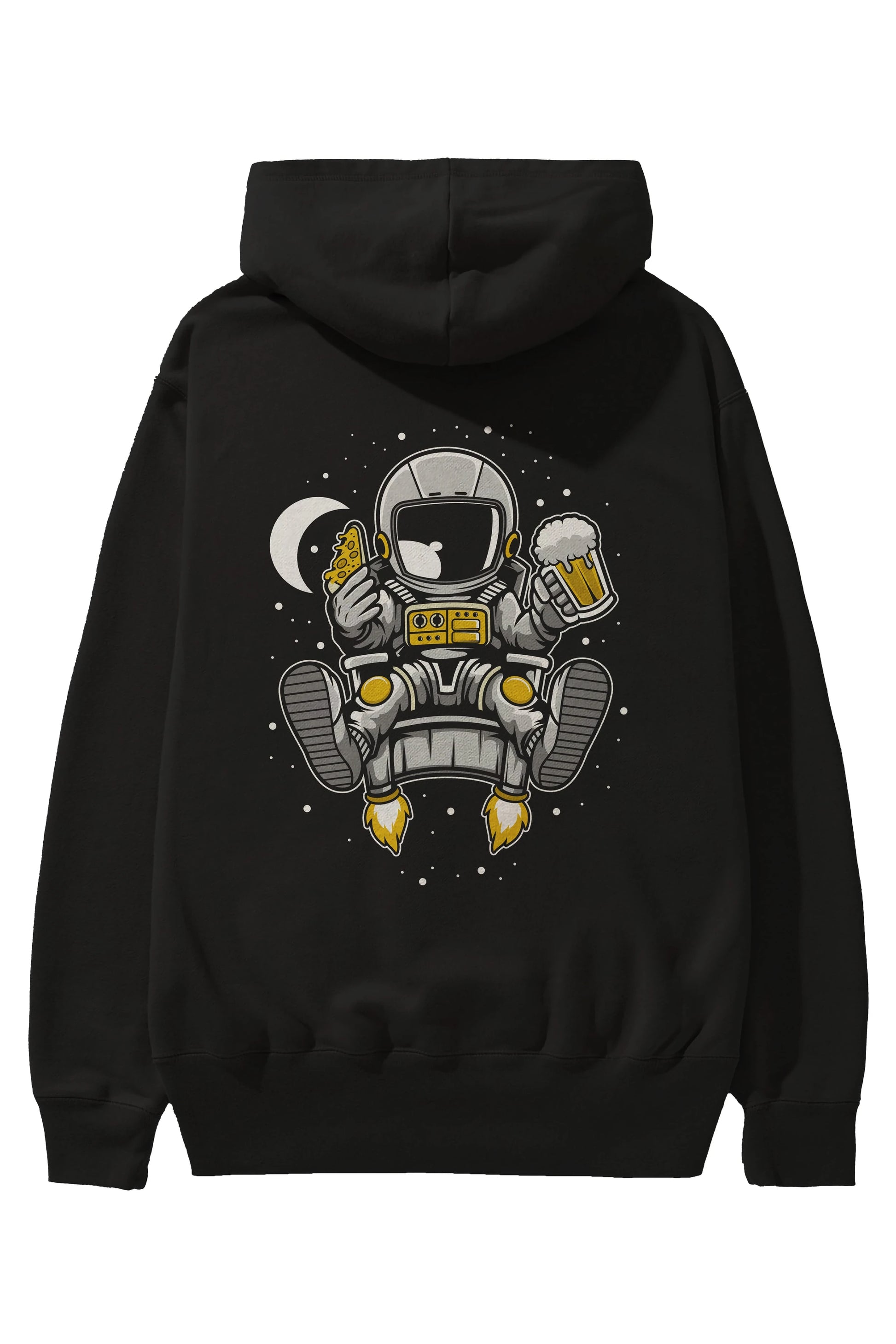 Astronaut Relax (2) Arka Baskılı Hoodie Oversize Kapüşonlu Sweatshirt Erkek Kadın Unisex