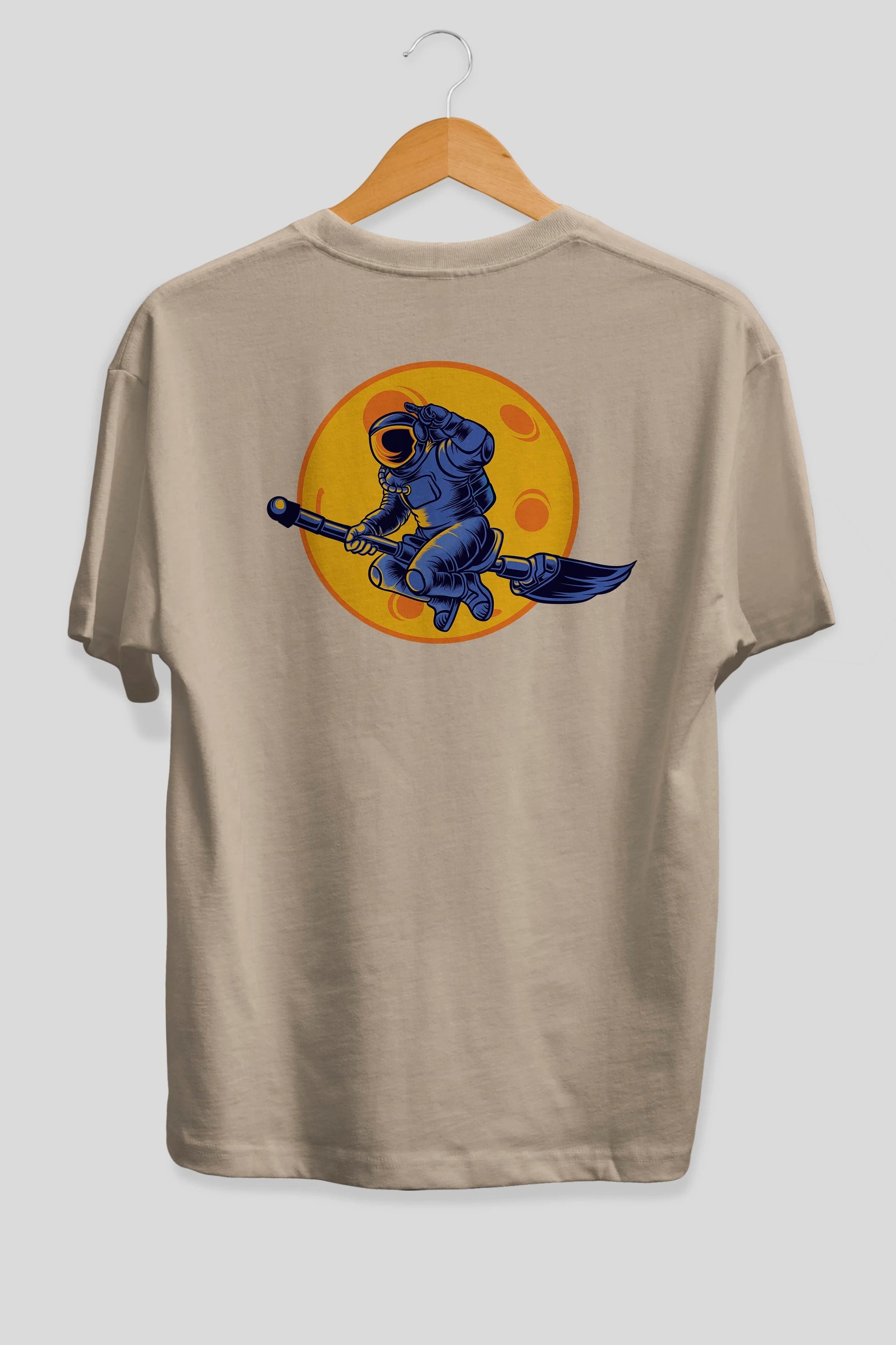 Space Witch Arka Baskılı Oversize t-shirt Erkek Kadın Unisex