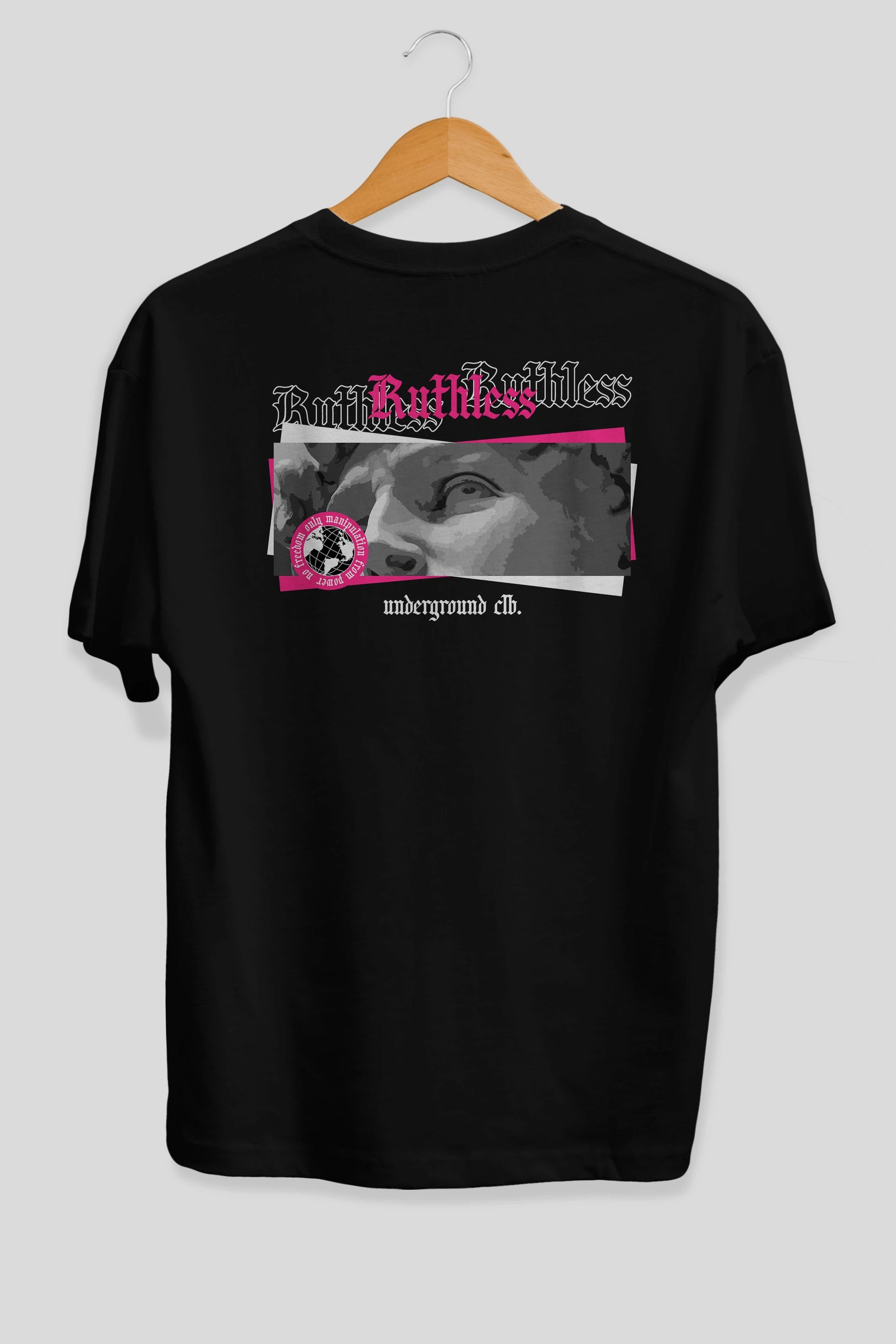 Ruthless Arka Baskılı Oversize t-shirt Erkek Kadın Unisex