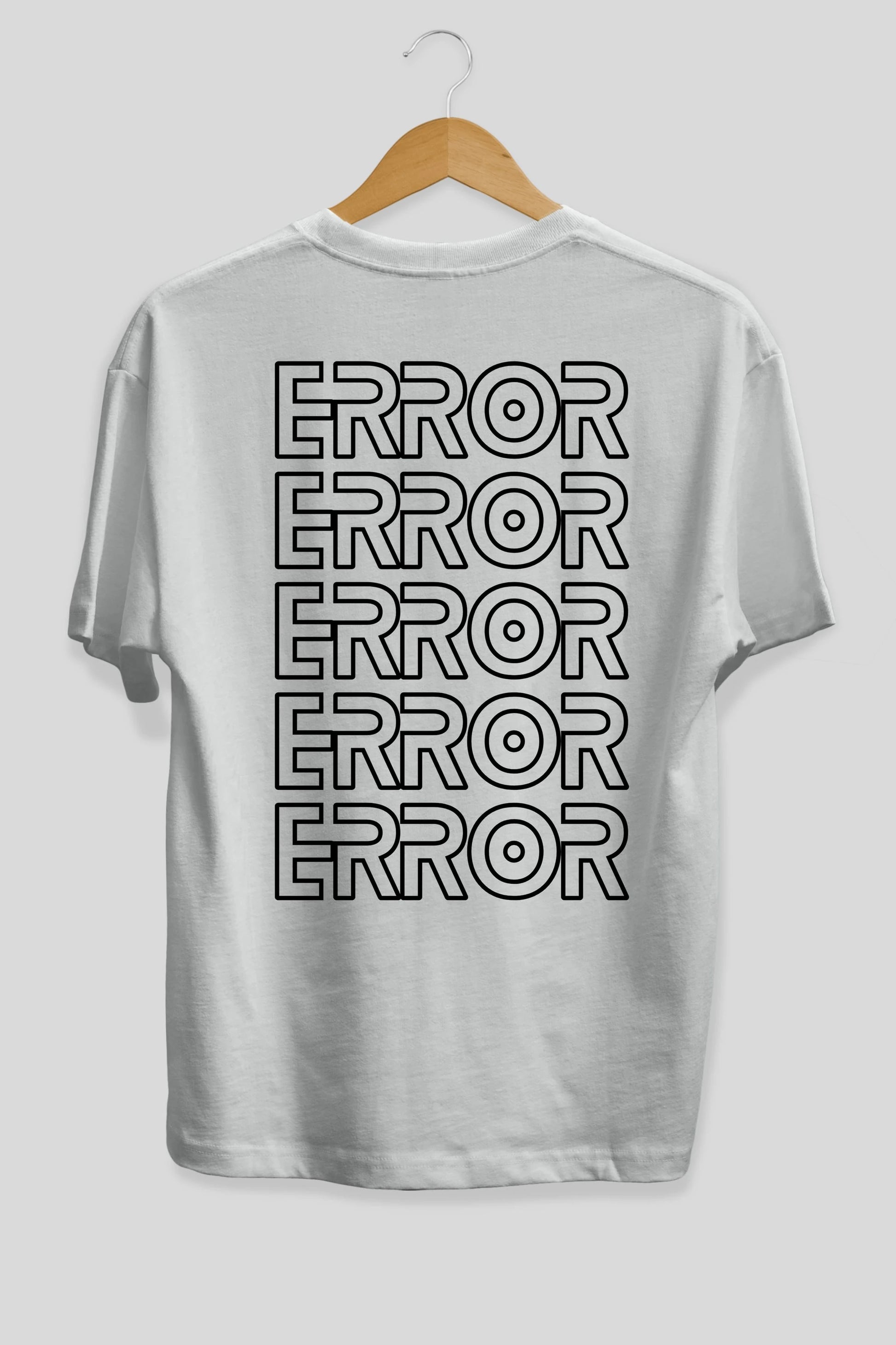 Error Yazılı Arka Baskılı Oversize t-shirt Erkek Kadın Unisex
