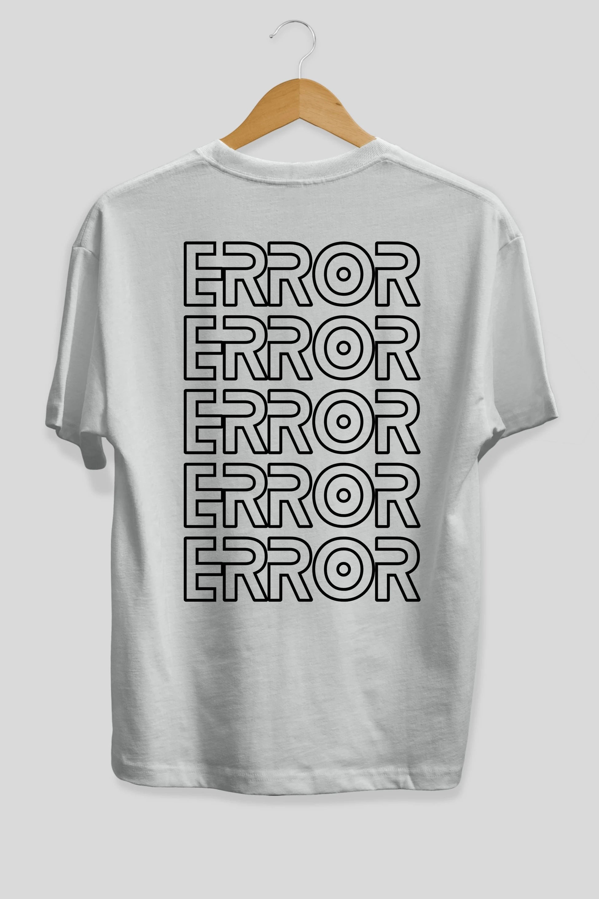 Error Yazılı Arka Baskılı Oversize t-shirt Erkek Kadın Unisex