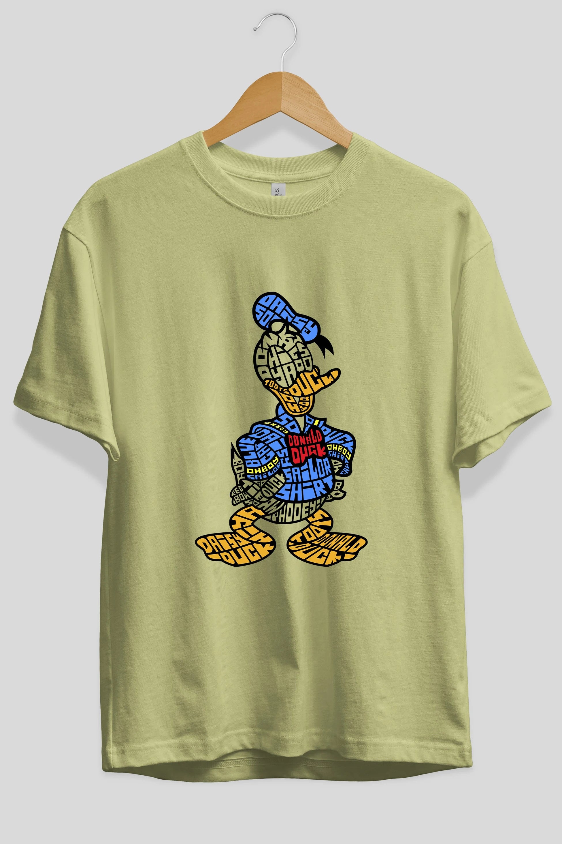 Donald Ön Baskılı Oversize t-shirt %100 pamuk Erkek Kadın Unisex