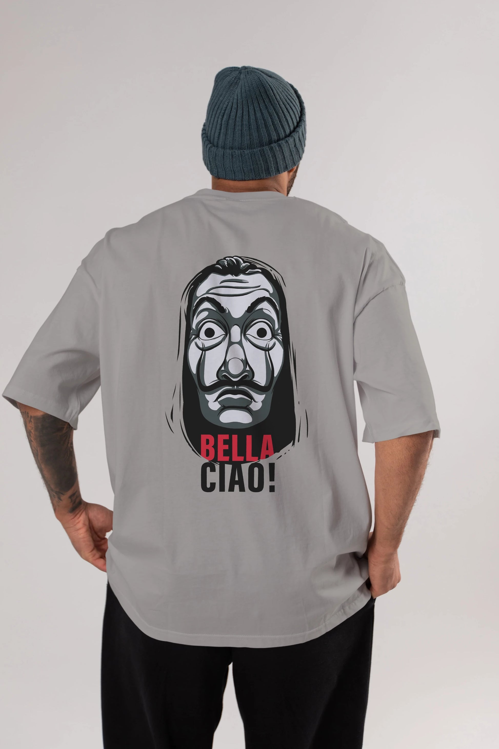 La Casa De Papel (12) Arka Baskılı Oversize t-shirt Erkek Kadın Unisex %100 Pamuk Bisiklet Yaka tişort