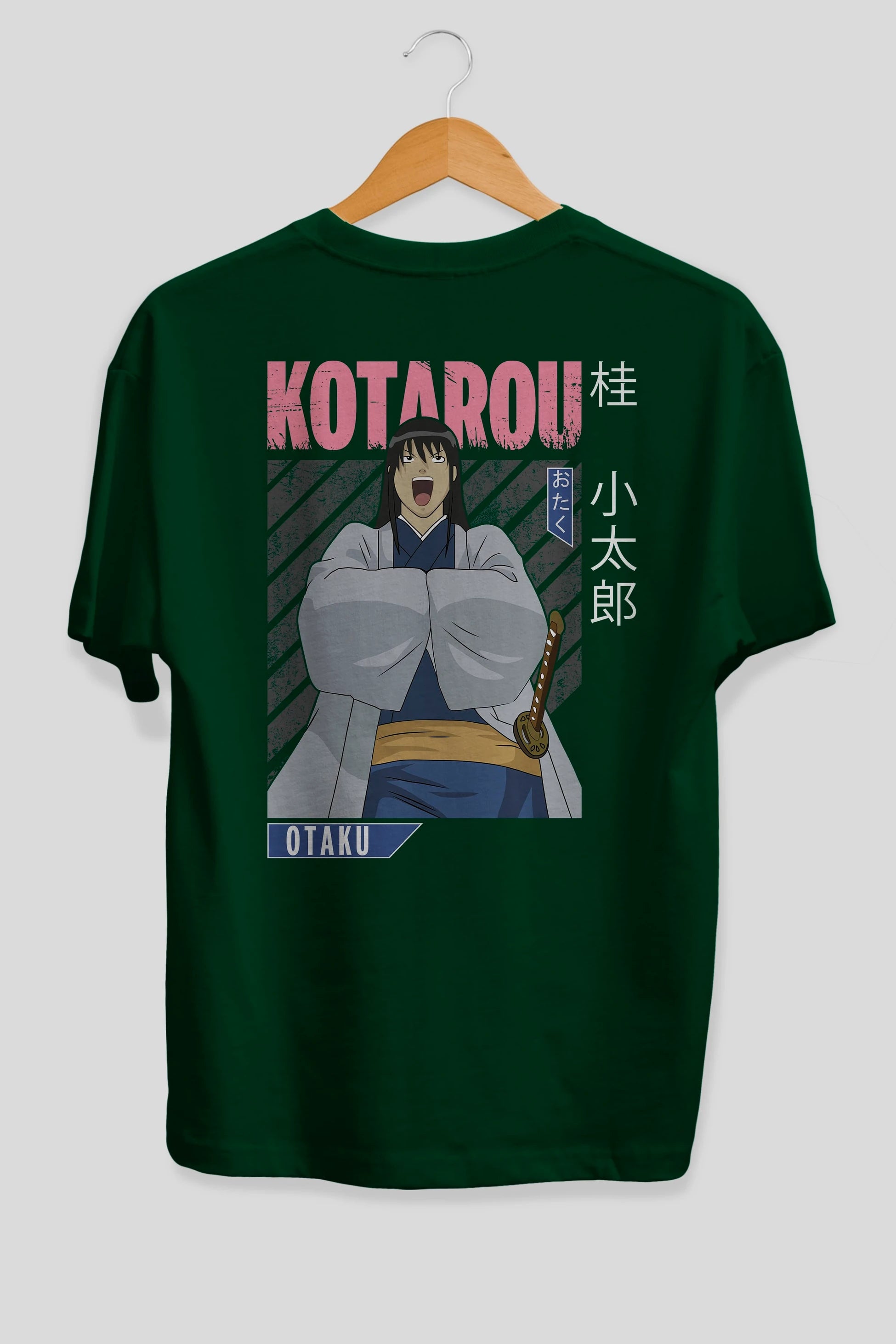 Kotarou Katsura GINTAMA 1 Anime Arka Baskılı Oversize t-shirt Erkek Kadın Unisex