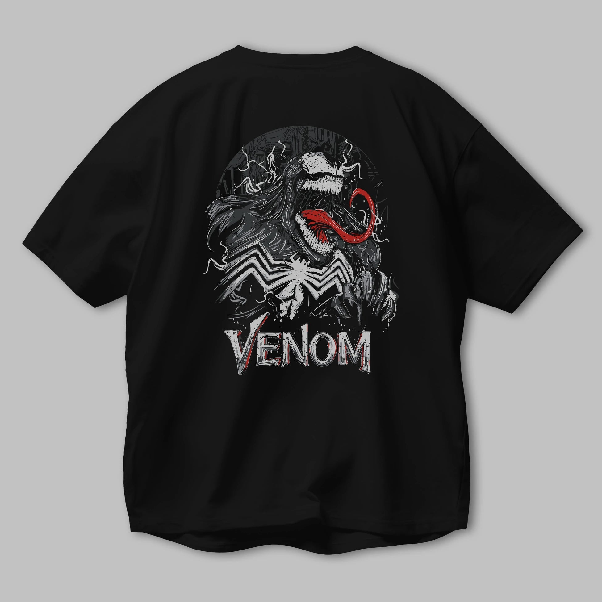 Venom (13) Arka Baskılı Oversize t-shirt Erkek Kadın Unisex %100 Pamuk Bisiklet Yaka tişort