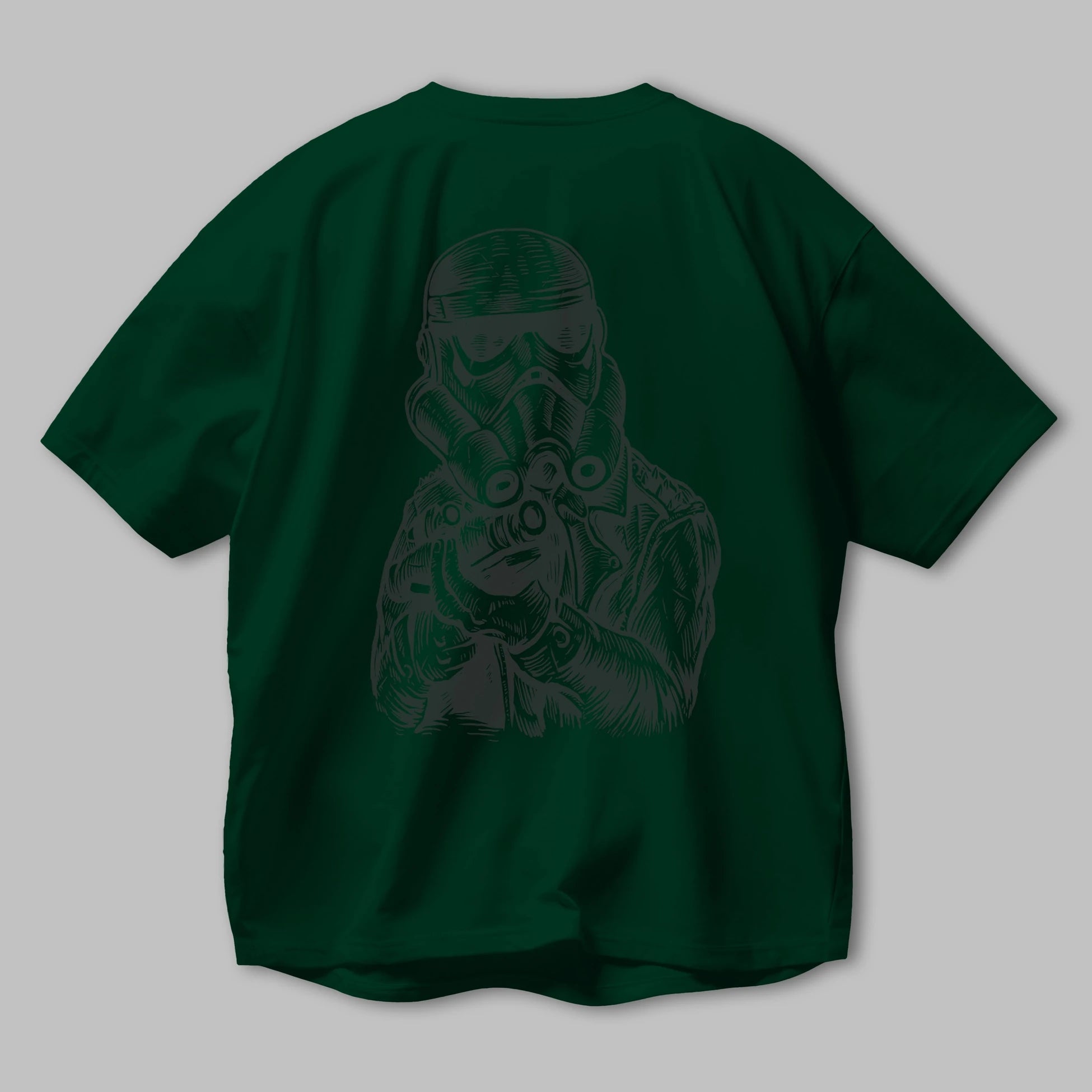 Punktrooper Arka Baskılı Oversize t-shirt Erkek Kadın Unisex %100 Pamuk