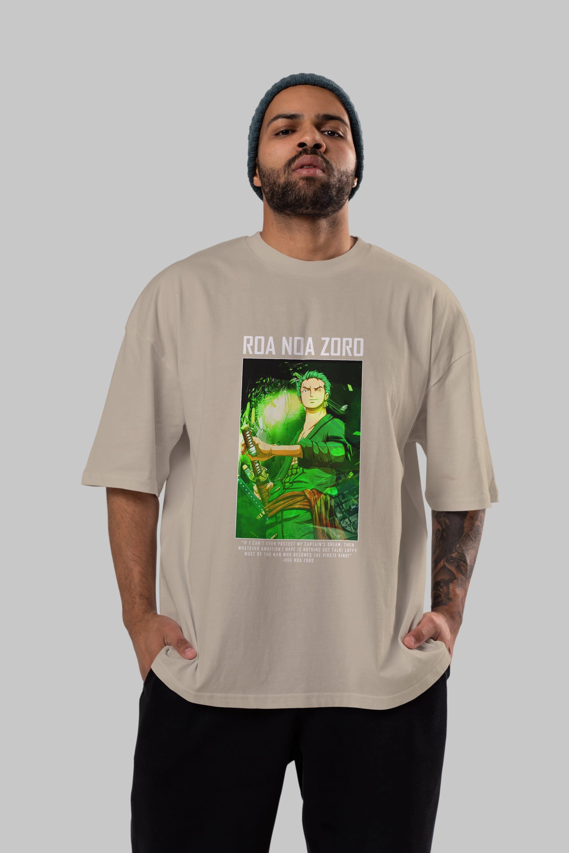 Roronoa Zoro 5 Anime Ön Baskılı Oversize t-shirt Erkek Kadın Unisex