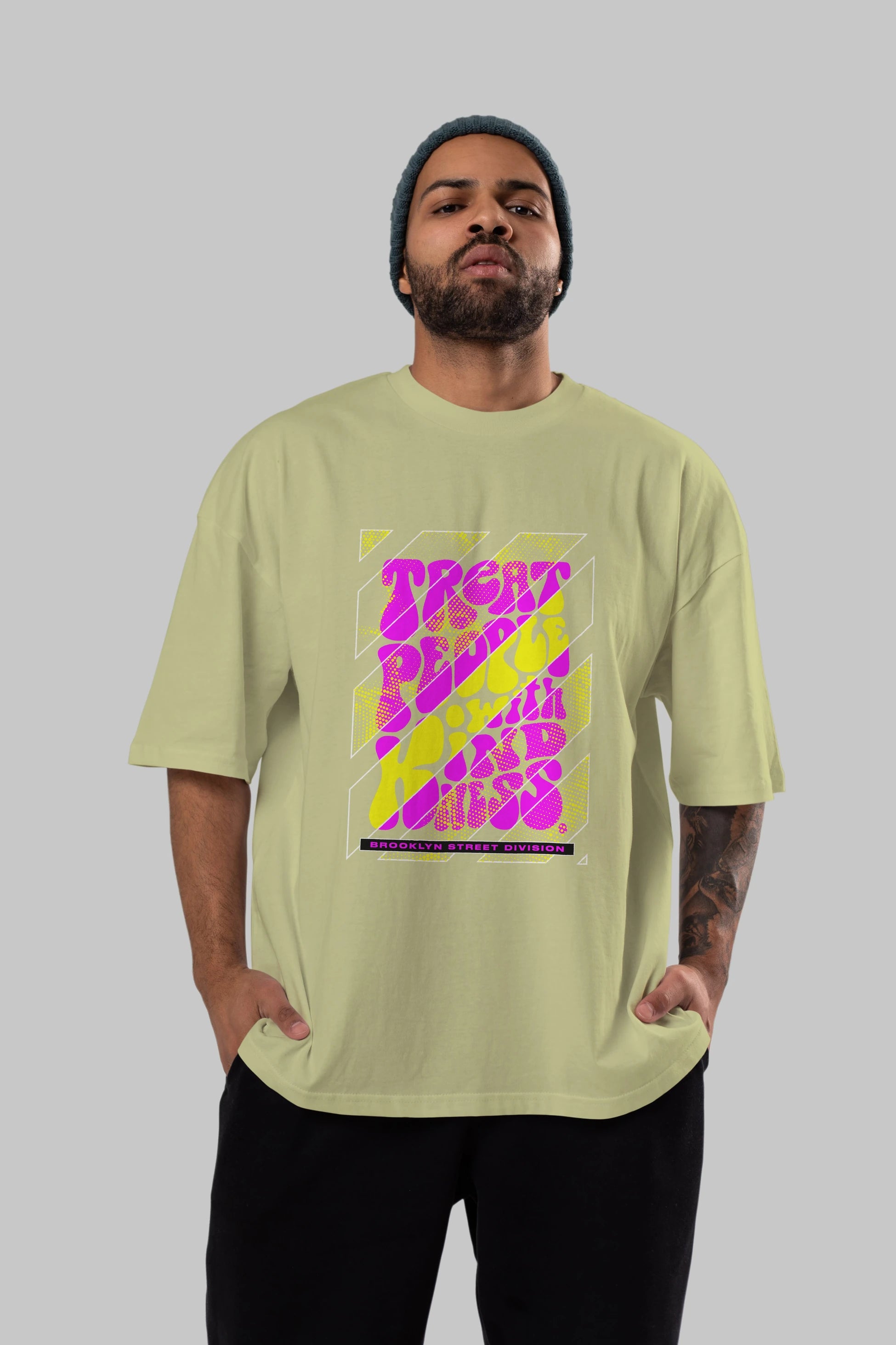 Treat People Ön Baskılı Oversize t-shirt Erkek Kadın Unisex