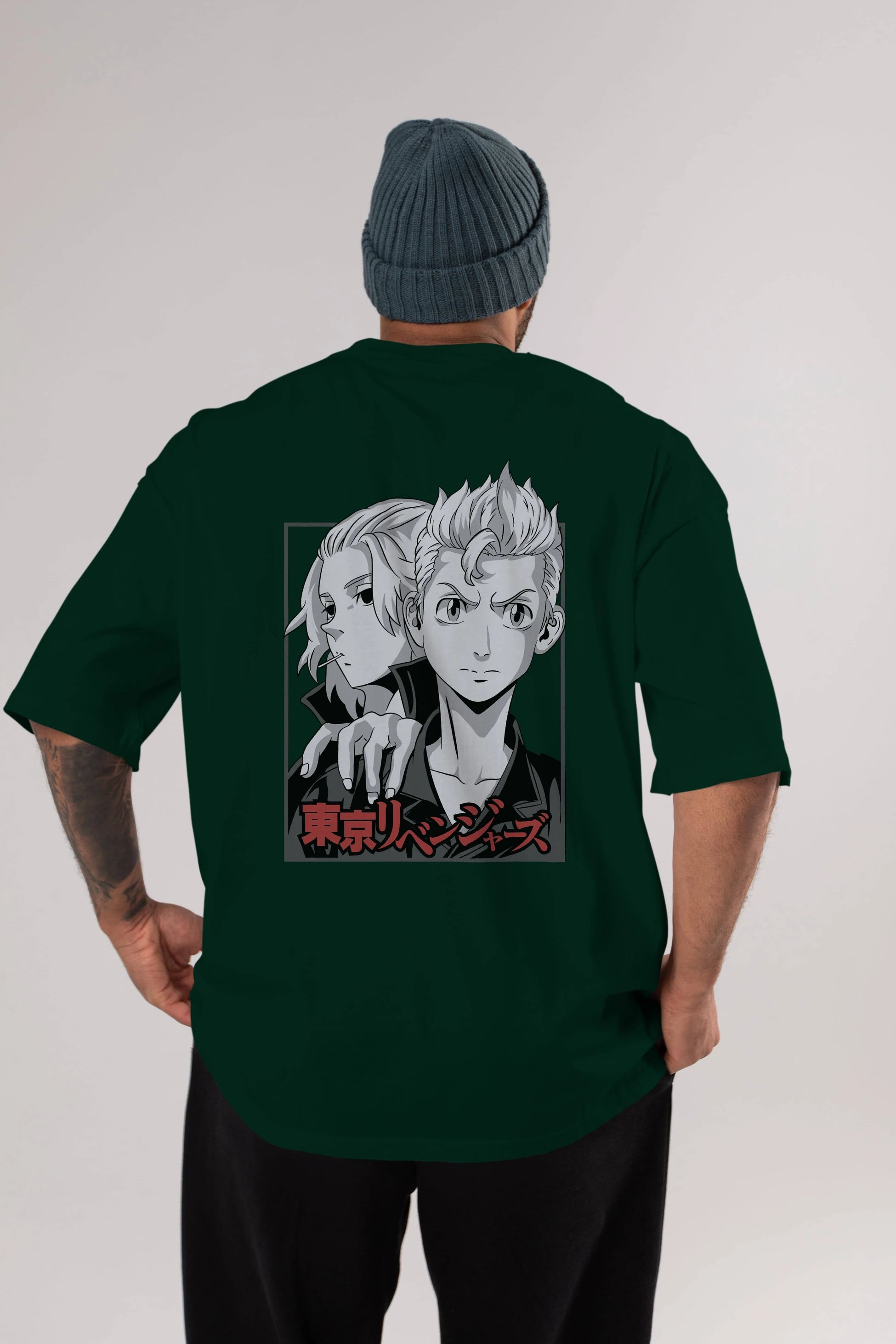 TOKYO REVENGERS Anime Arka Baskılı Oversize t-shirt Erkek Kadın Unisex