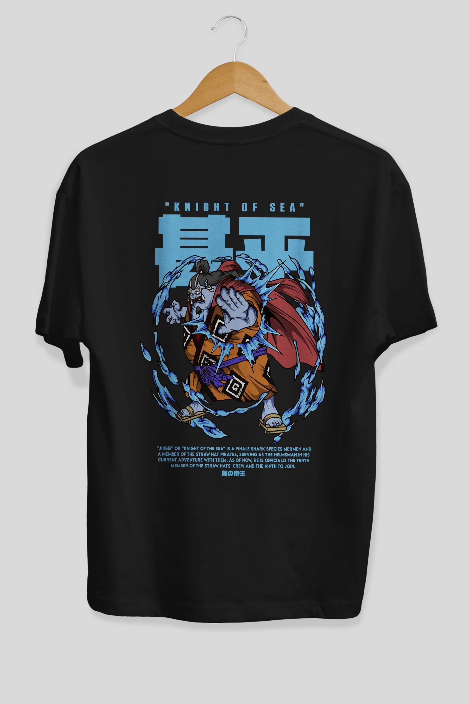 Jinbei Anime Arka Baskılı Oversize t-shirt Erkek Kadın Unisex