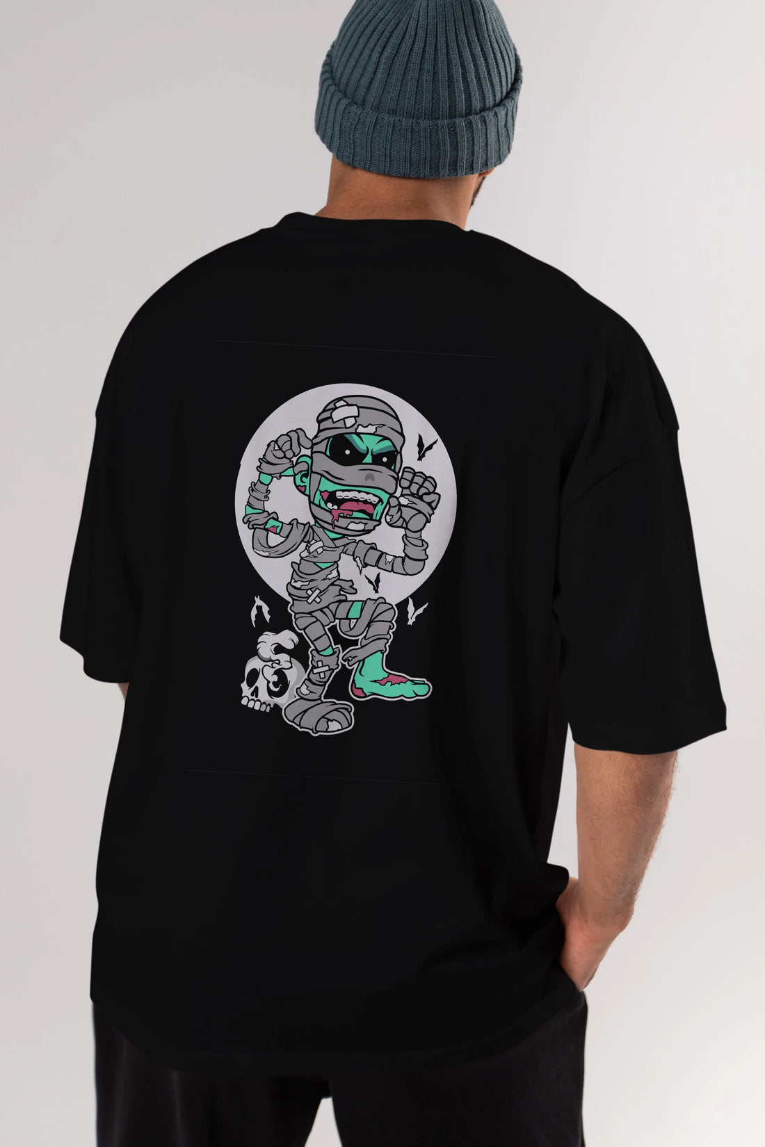 Mummy Arka Baskılı Oversize t-shirt Erkek Kadın Unisex %100 Pamuk tişort