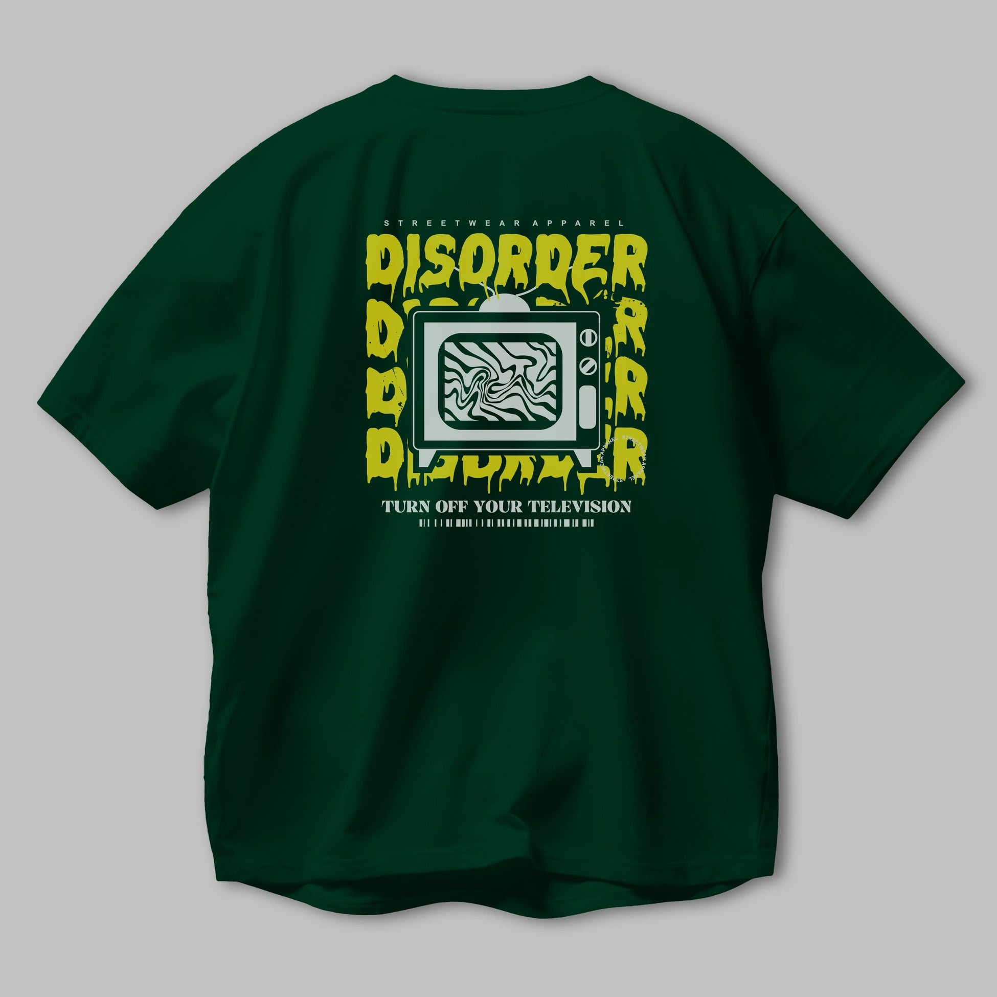 Disorder Streetwear Arka Baskılı Oversize t-shirt Erkek Kadın Unisex