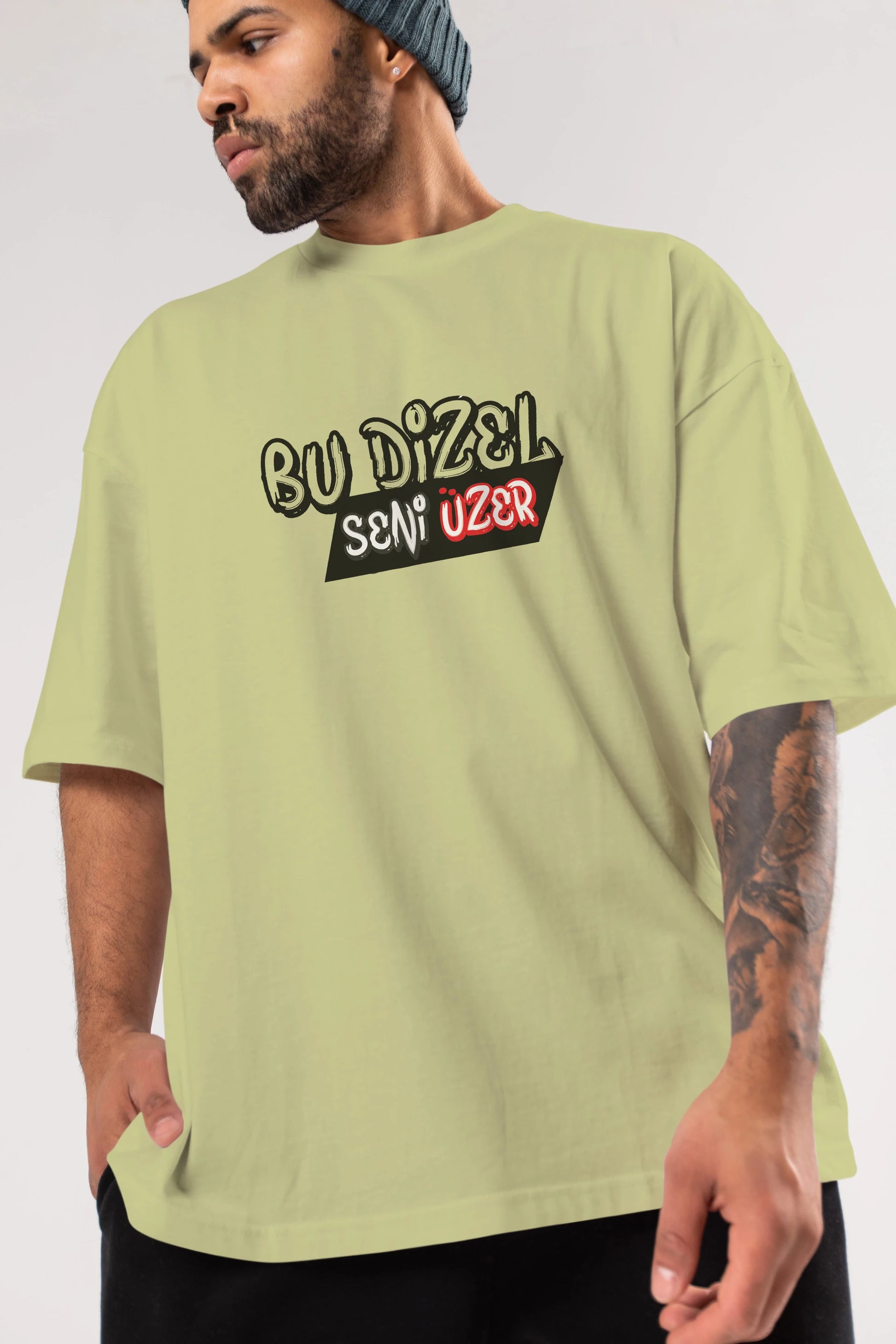 Bu Dizel Seni Üzer Ön Baskılı Oversize t-shirt %100 pamuk Erkek Kadın Unisex