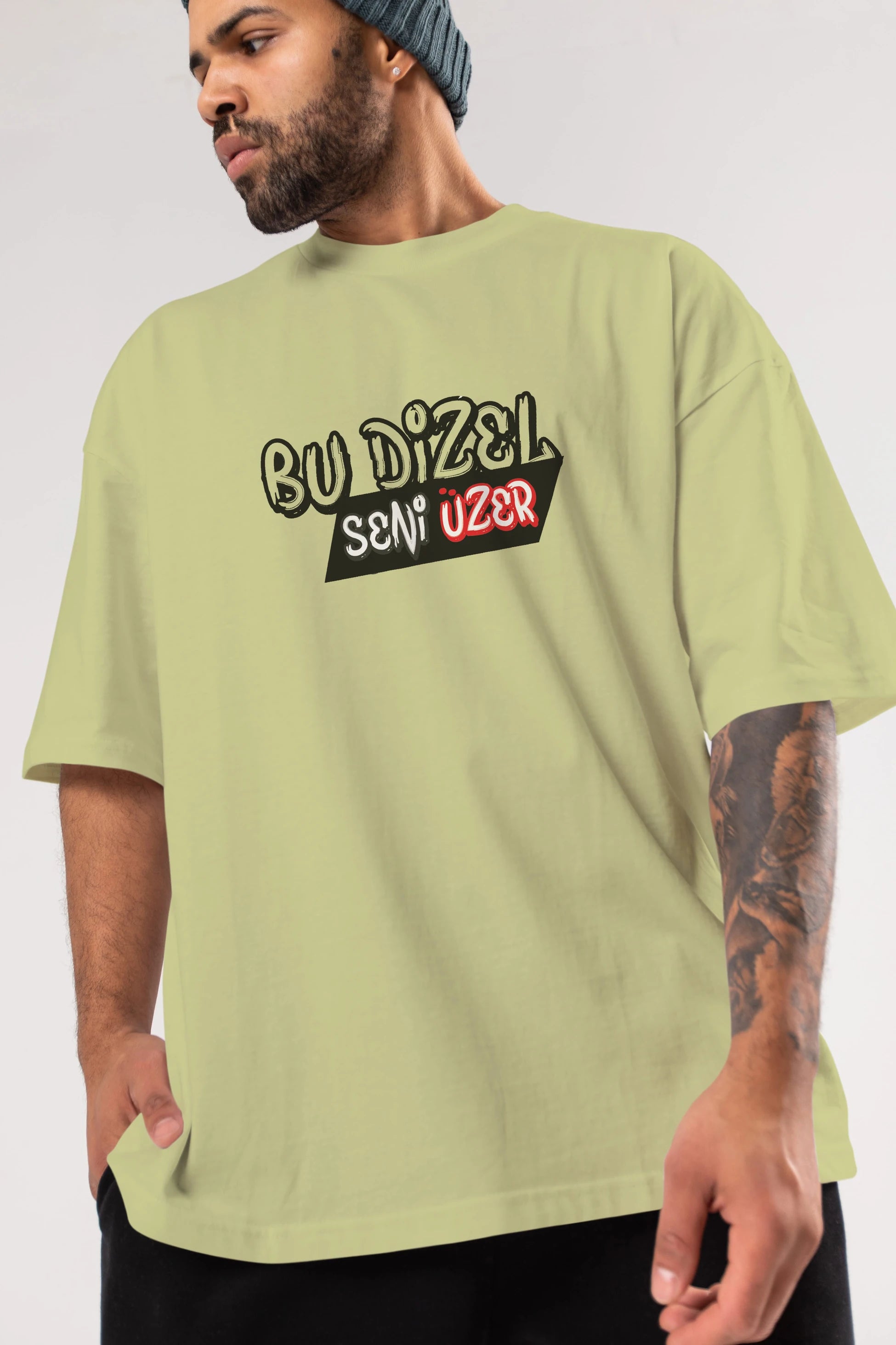 Bu Dizel Seni Üzer Ön Baskılı Oversize t-shirt %100 pamuk Erkek Kadın Unisex