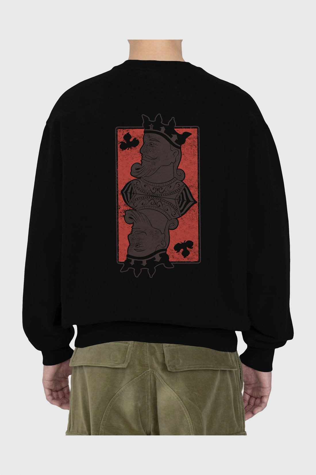 King Streetwear Arka Baskılı Oversize Sweatshirt Erkek Kadın Unisex