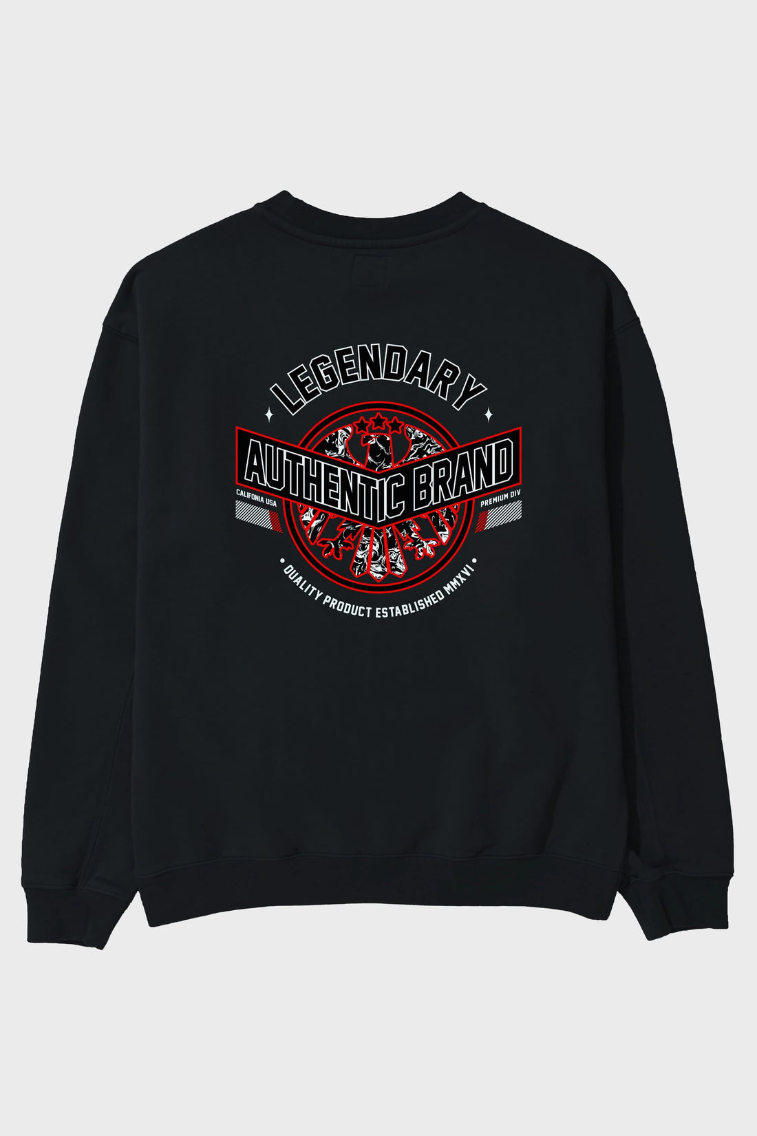 Legendary Brand Arka Baskılı Oversize Sweatshirt Erkek Kadın Unisex