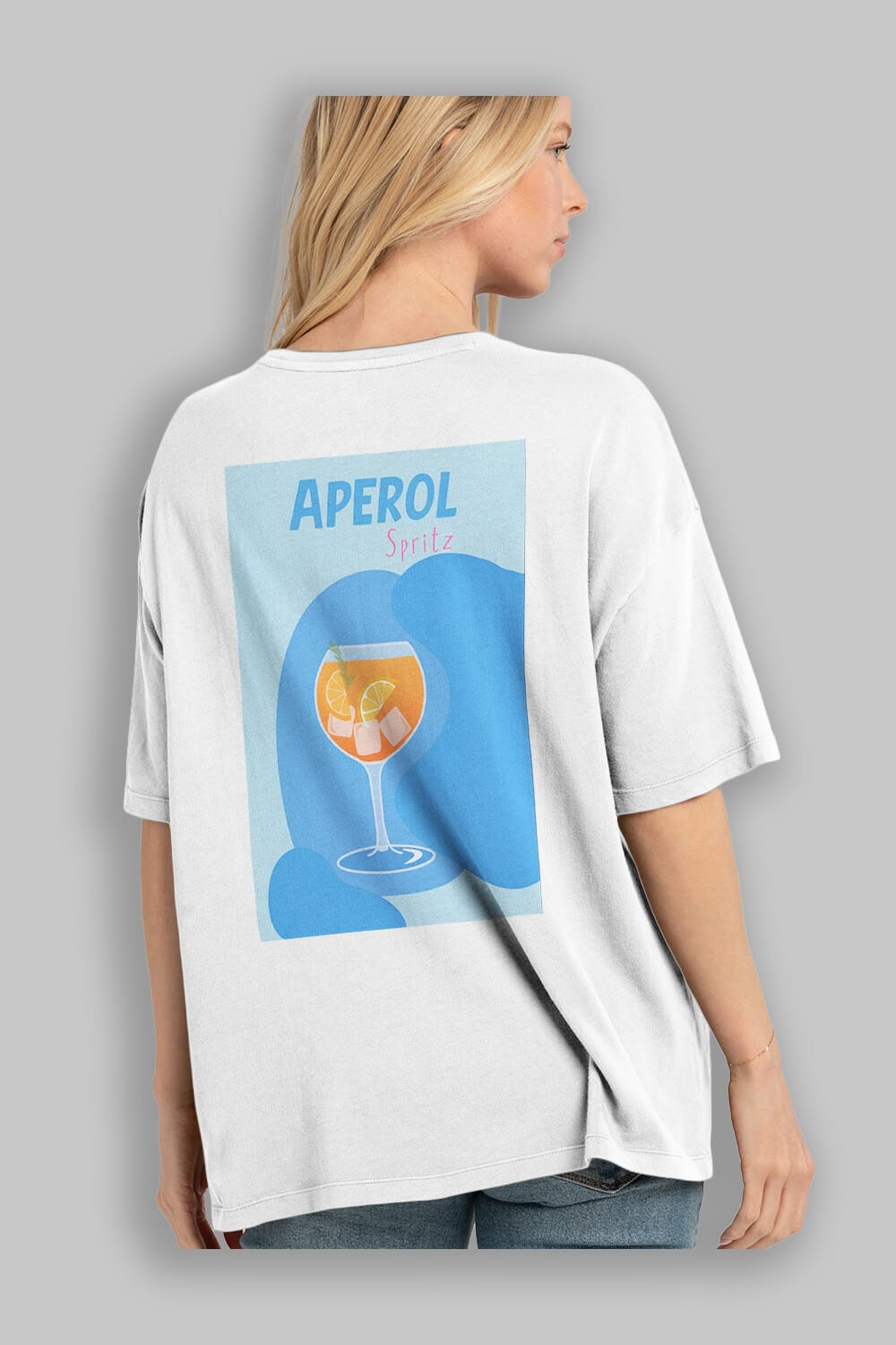 Aperol Spritz 10 Arka Baskılı Oversize t-shirt Erkek Kadın Unisex %100 Pamuk Bisiklet Yaka tişort