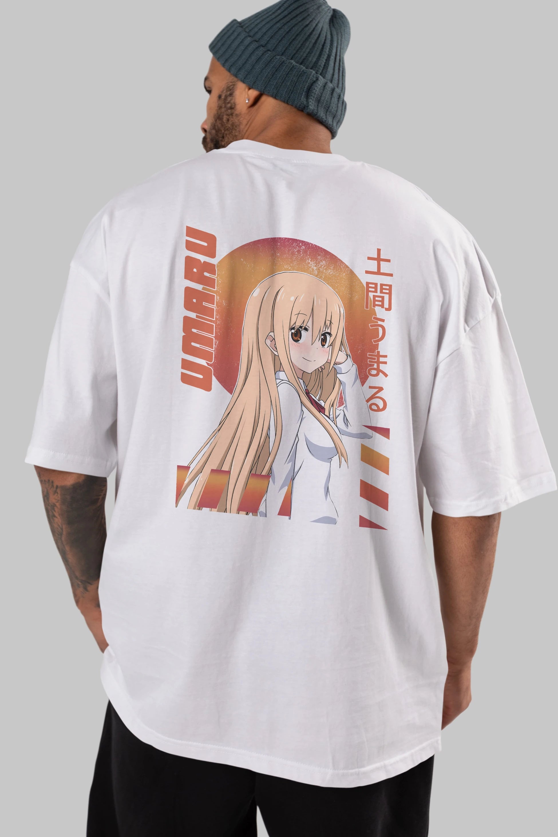Umaru Doma 5 Anime Arka Baskılı Oversize t-shirt Erkek Kadın Unisex