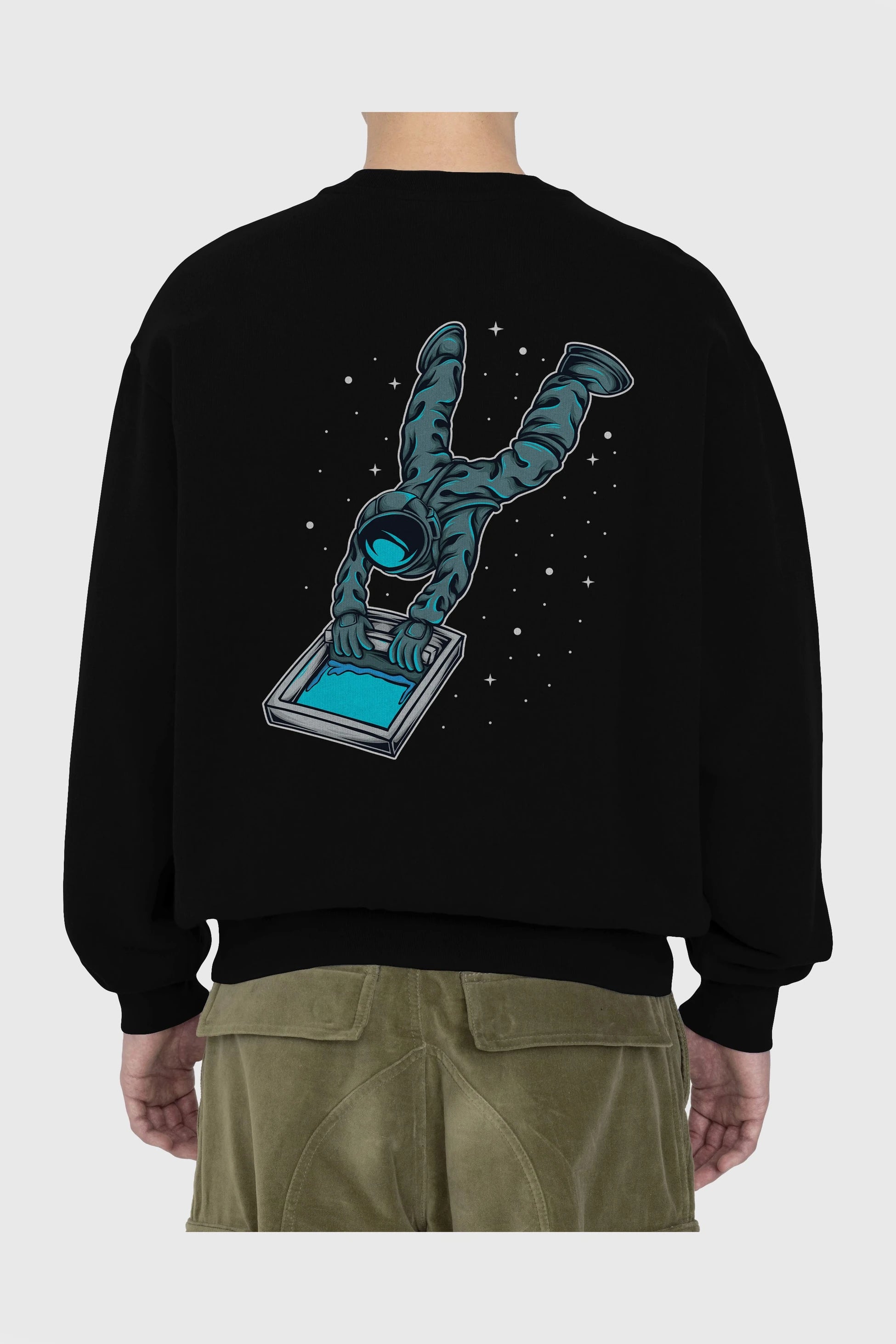 Astroscreen Arka Baskılı Oversize Sweatshirt Erkek Kadın Unisex