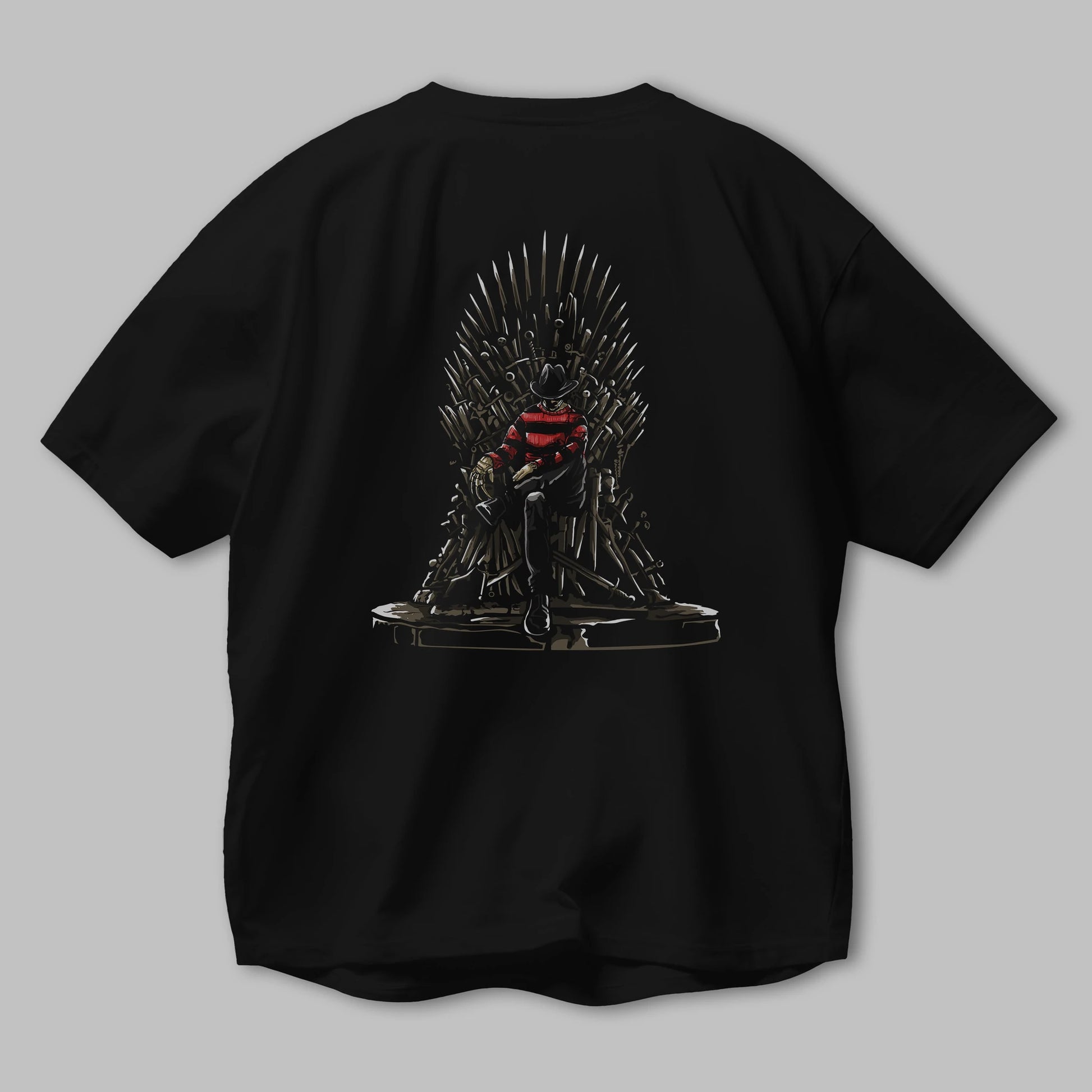 Nightmare Throne Arka Baskılı Oversize t-shirt Erkek Kadın Unisex %100 Pamuk