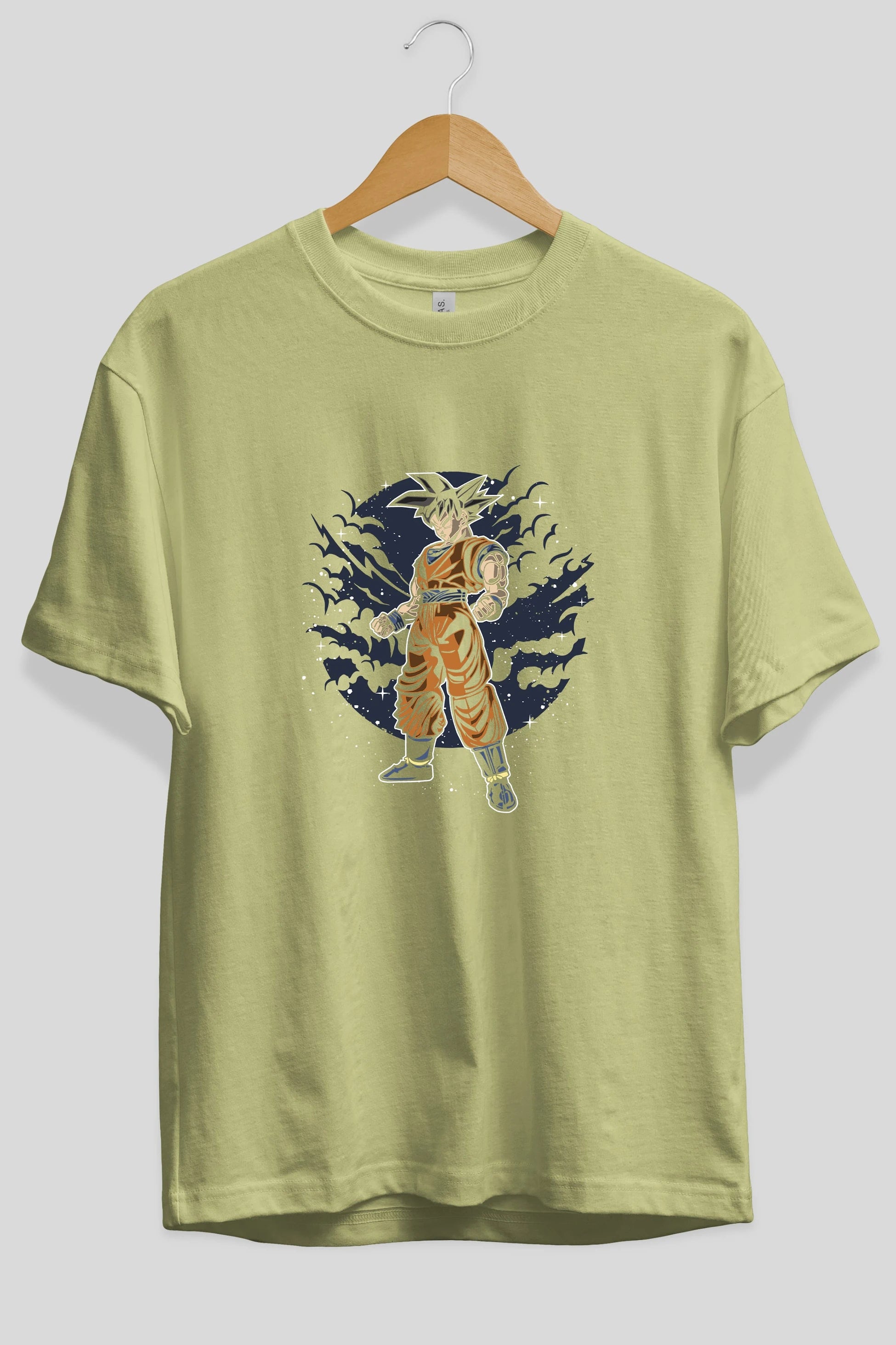GOKU Ön Baskılı Oversize t-shirt Erkek Kadın Unisex %100 Pamuk tişort